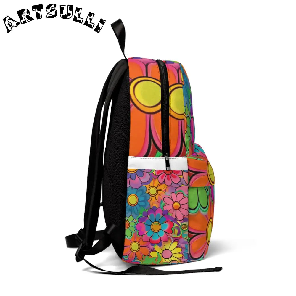 JAKKOUTTHEBXX Psychedelic Floral Backpack for All-Day Carrying Comfort 2025