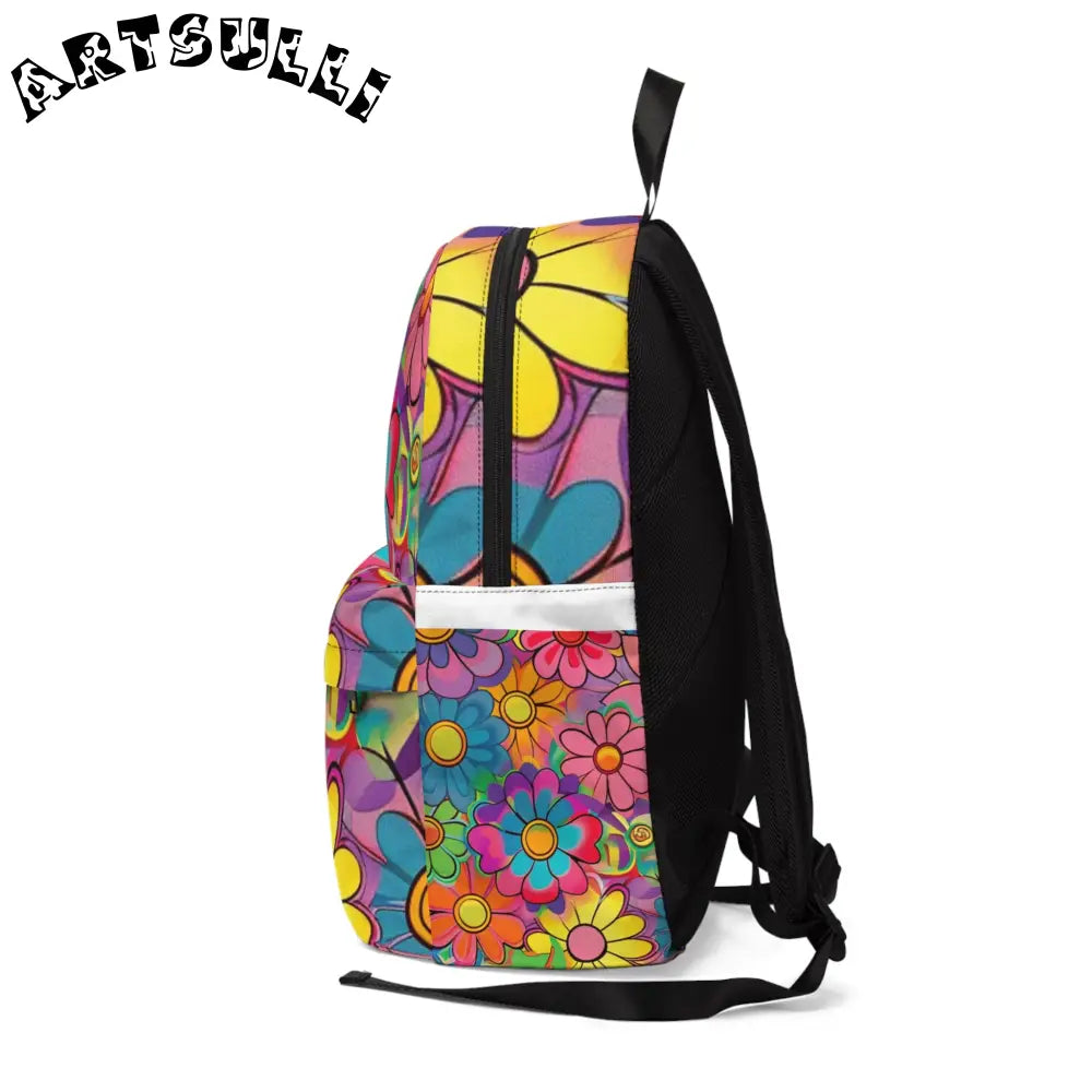 JAKKOUTTHEBXX Psychedelic Floral Backpack for All-Day Carrying Comfort 2025