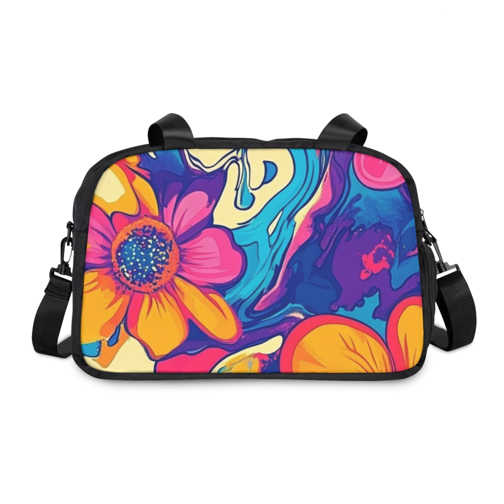 Printify Psychedelic Floral Fitness Handbag 2025