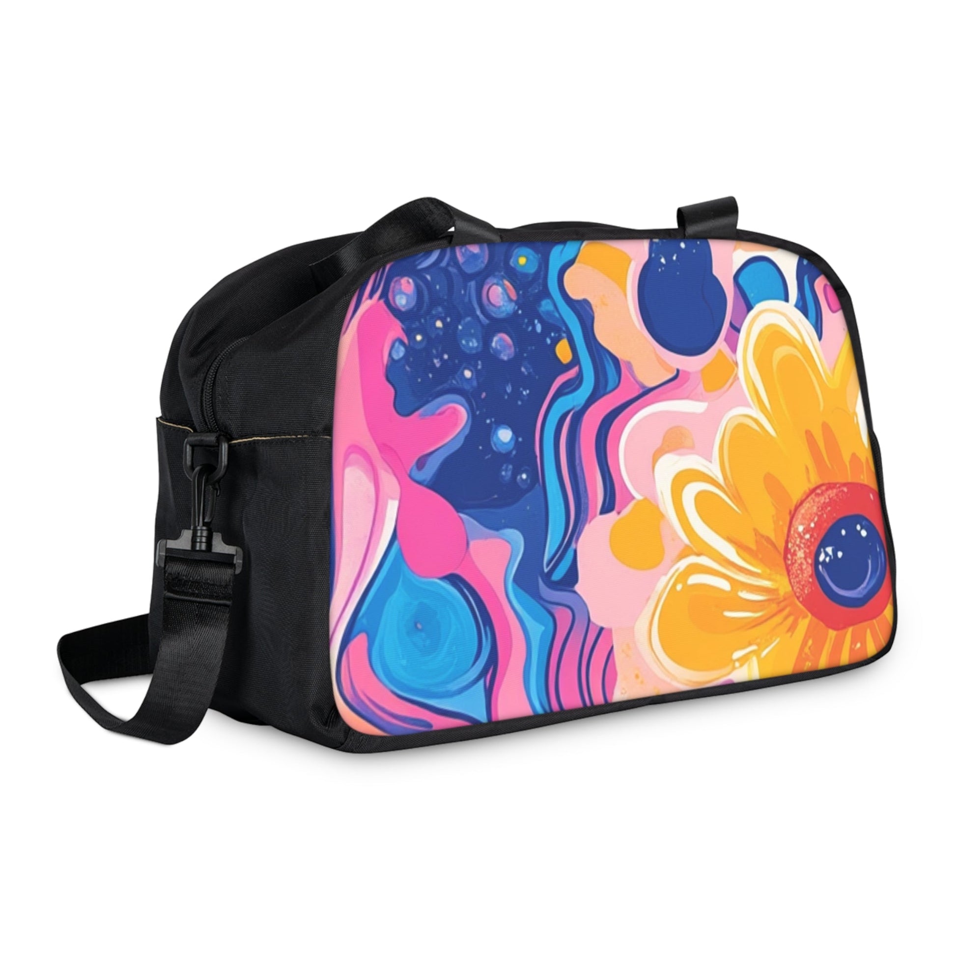 Psychedelic Floral Fitness Handbag, Artsulli - Art is Long, Life is Short, Bags, , , , , , , 