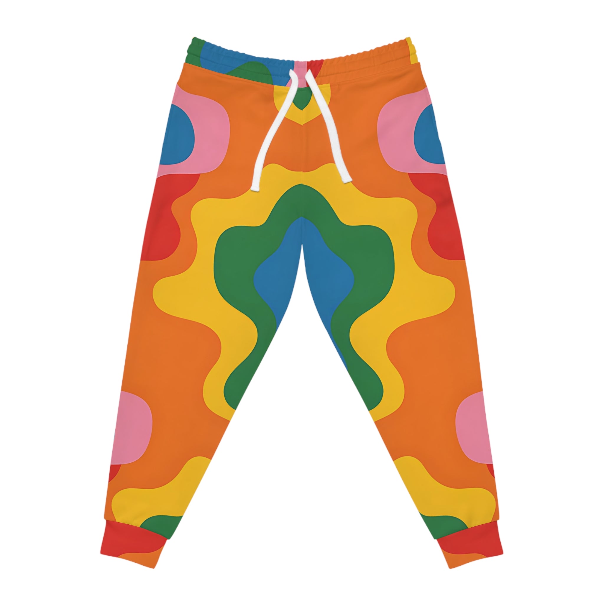 Psychedelic Wave Joggers, Artsulli - Art is Long, Life is Short, All Over Prints, Size, S, Color, Seam thread color automatically matched to design, , , 22950454871739293313