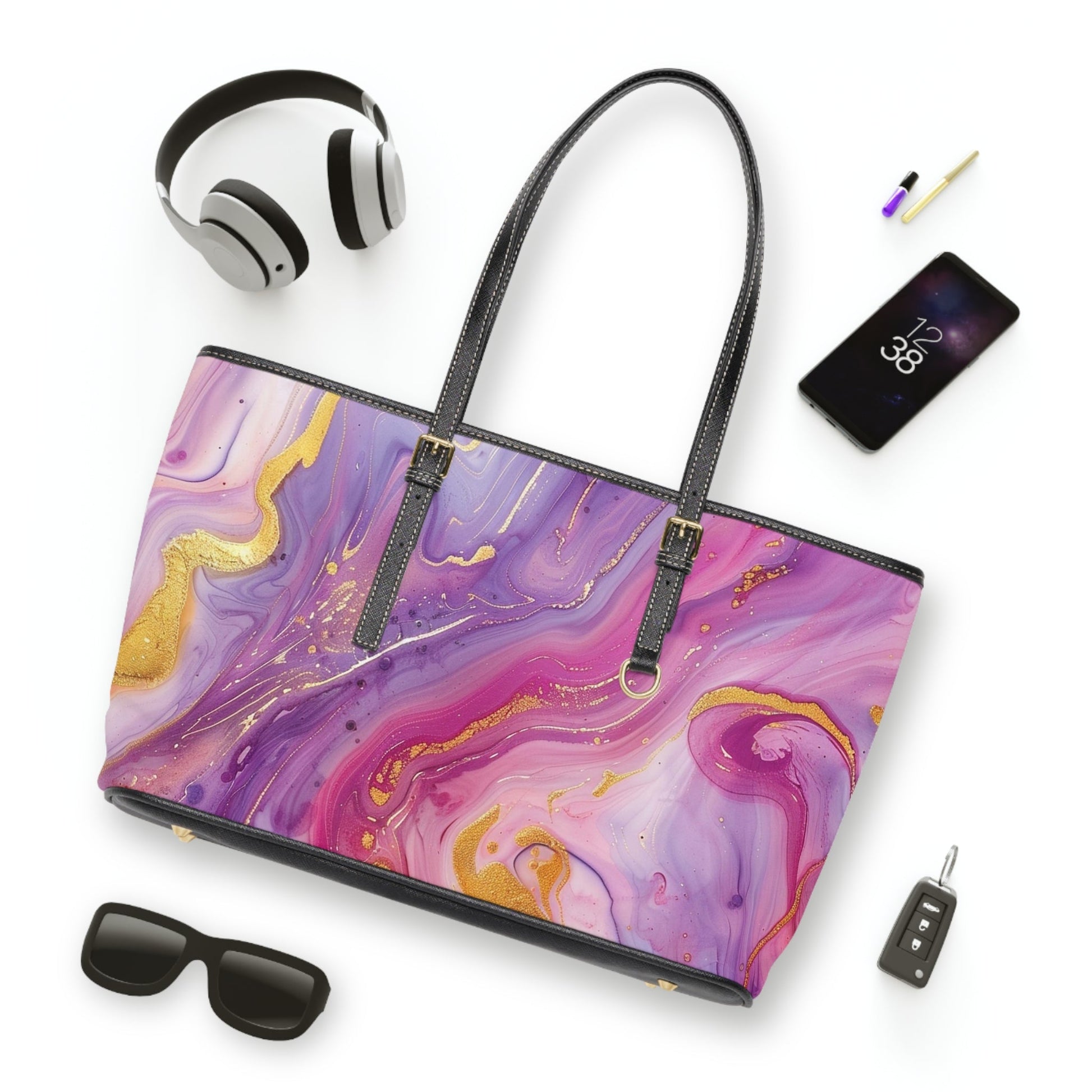 PU Leather Shoulder Bag, Artsulli - Art is Long, Life is Short, Bags, , , , , , , 