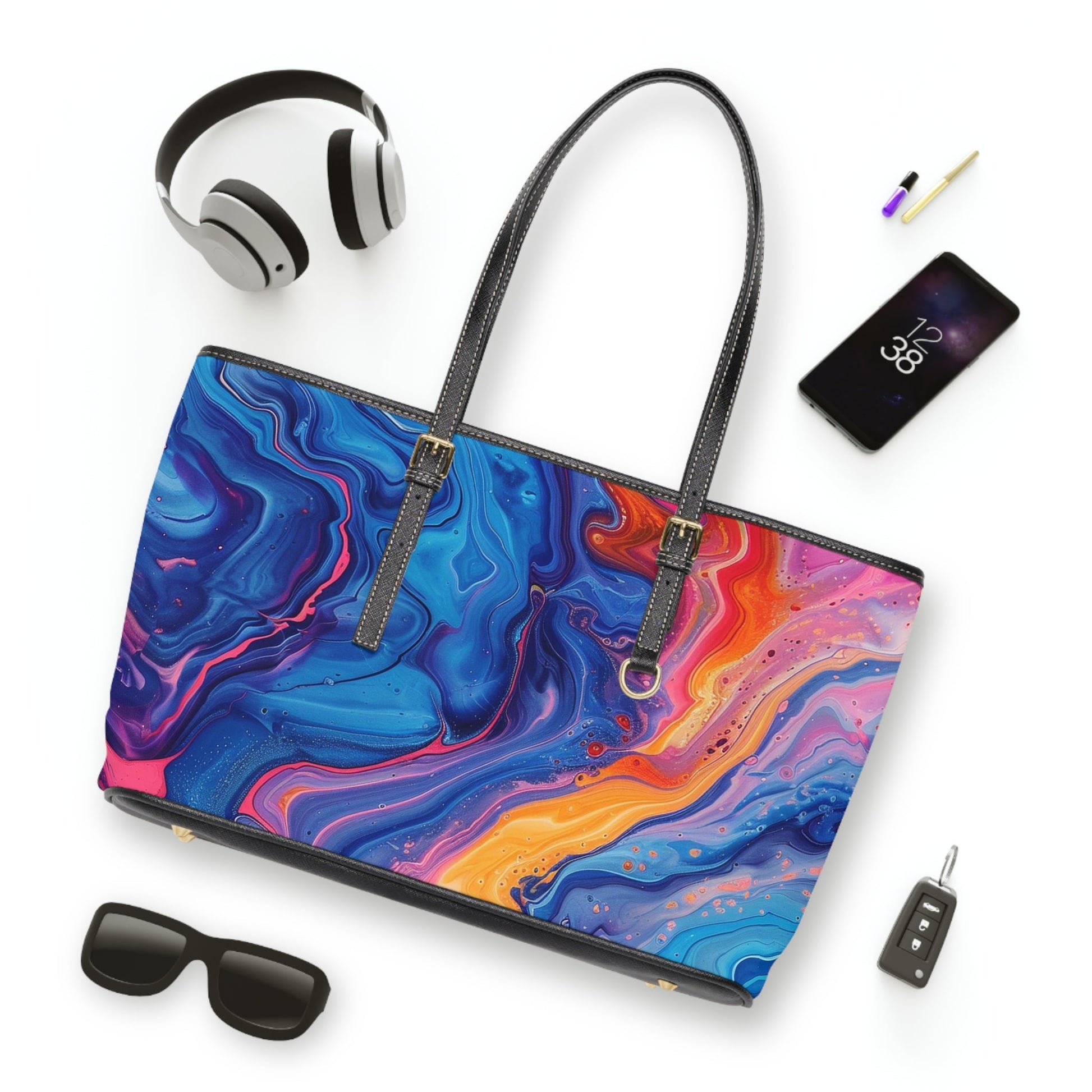 PU Leather Shoulder Bag, Artsulli - Art is Long, Life is Short, Bags, , , , , , , 