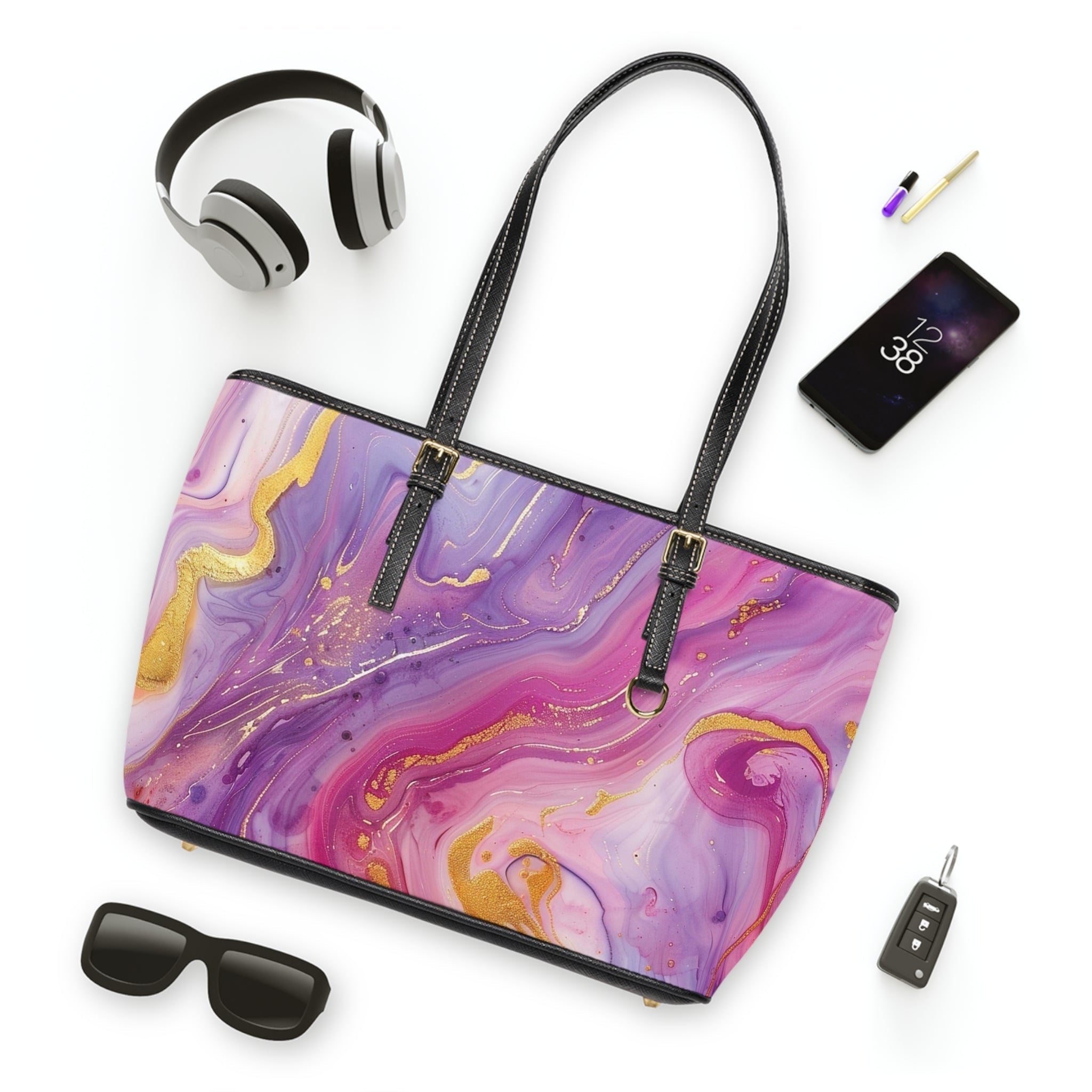 PU Leather Shoulder Bag, Artsulli - Art is Long, Life is Short, Bags, , , , , , , 