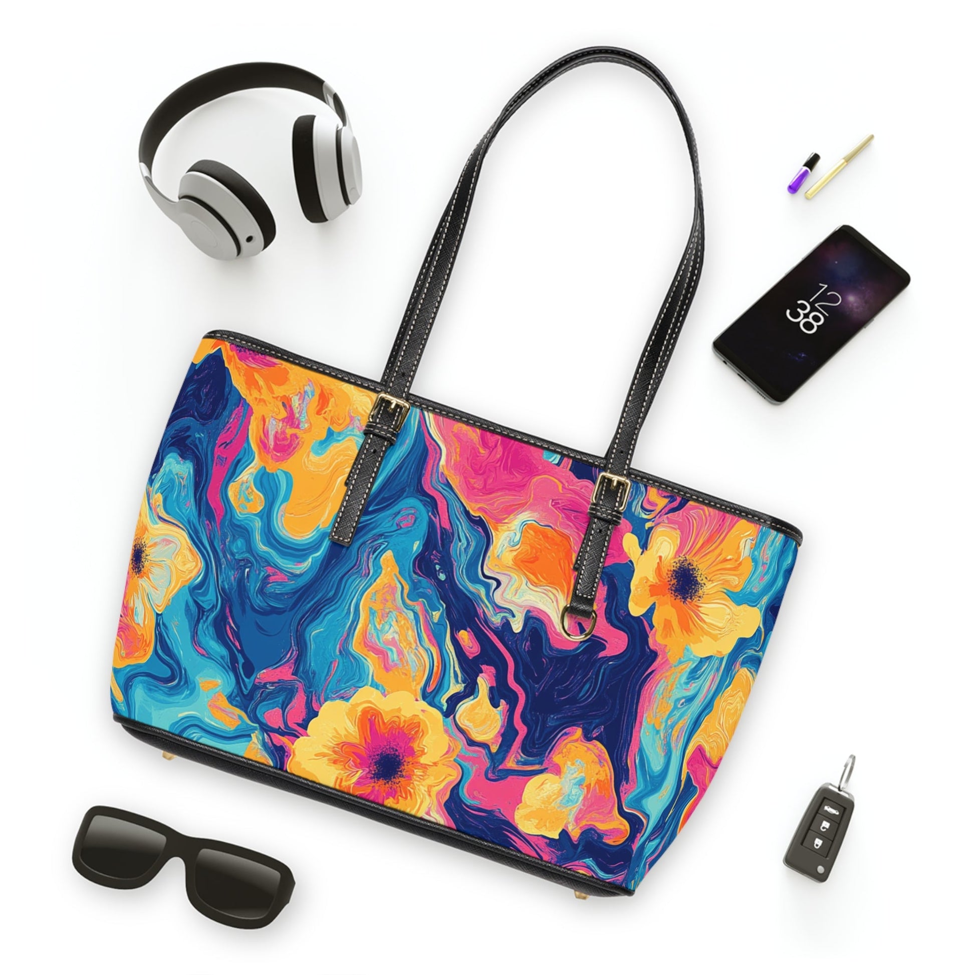 PU Leather Shoulder Bag, Artsulli - Art is Long, Life is Short, Bags, , , , , , , 
