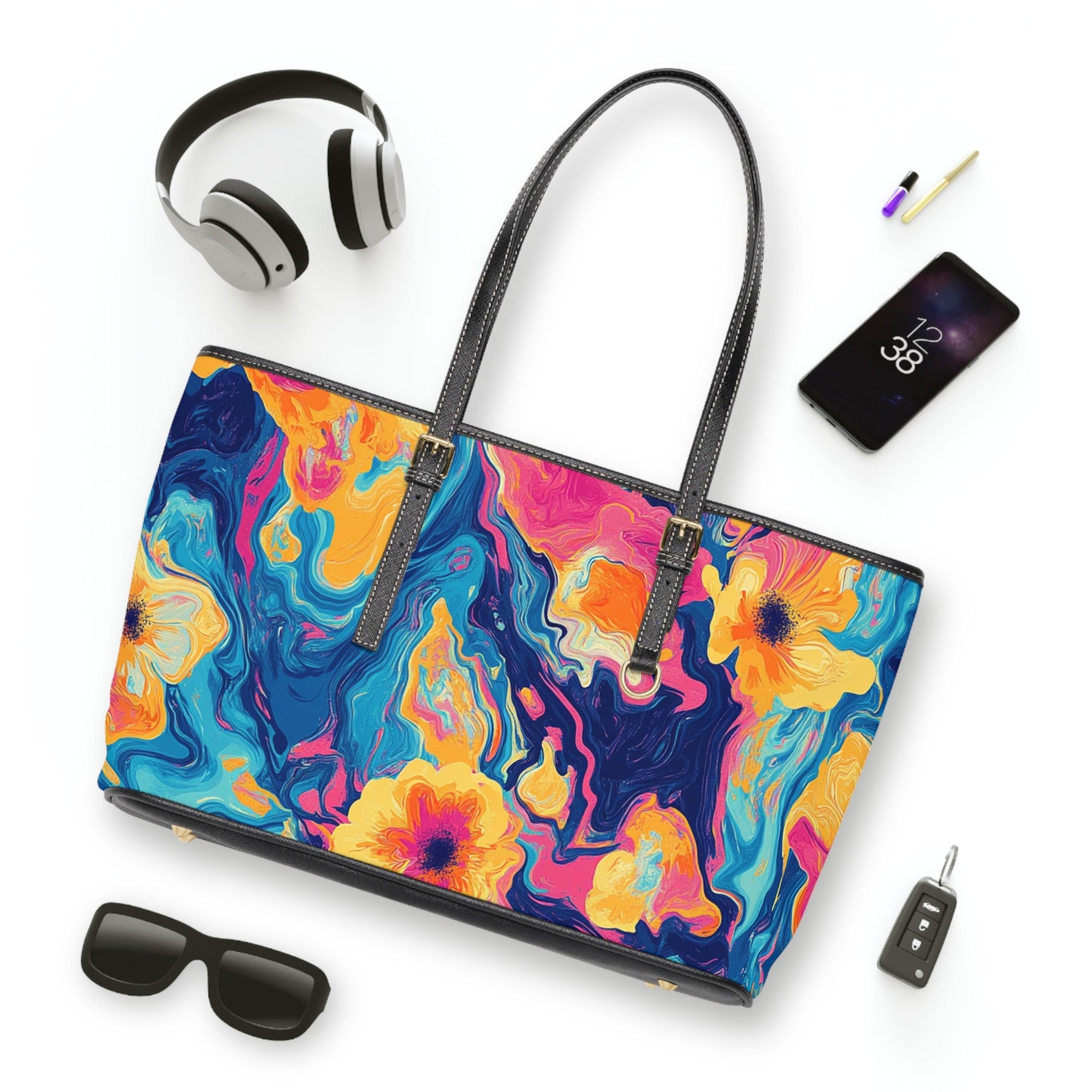 PU Leather Shoulder Bag, Artsulli - Art is Long, Life is Short, Bags, , , , , , , 
