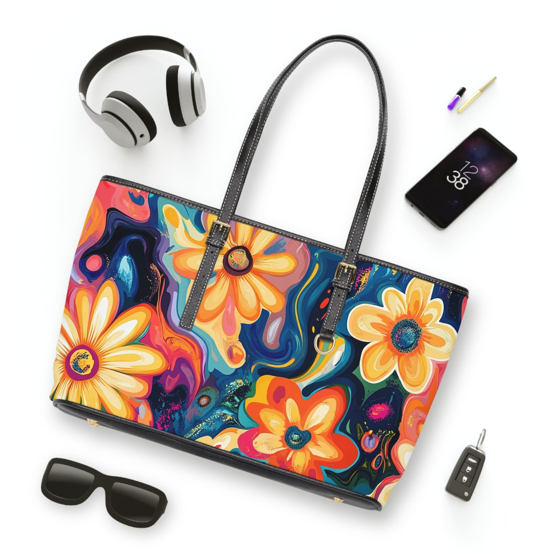 PU Leather Shoulder Bag, Artsulli - Art is Long, Life is Short, Bags, , , , , , , 