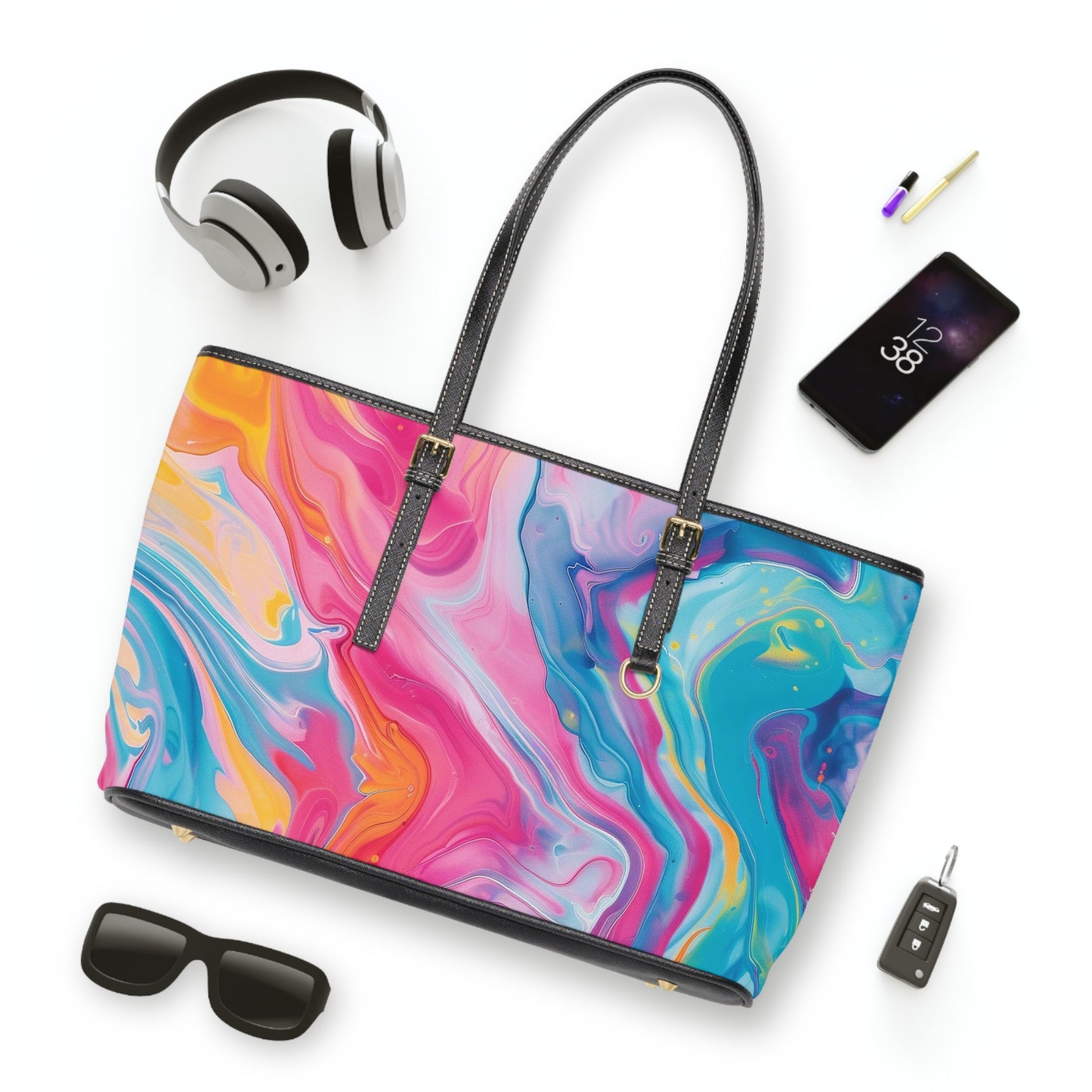 PU Leather Shoulder Bag, Artsulli - Art is Long, Life is Short, Bags, , , , , , , 