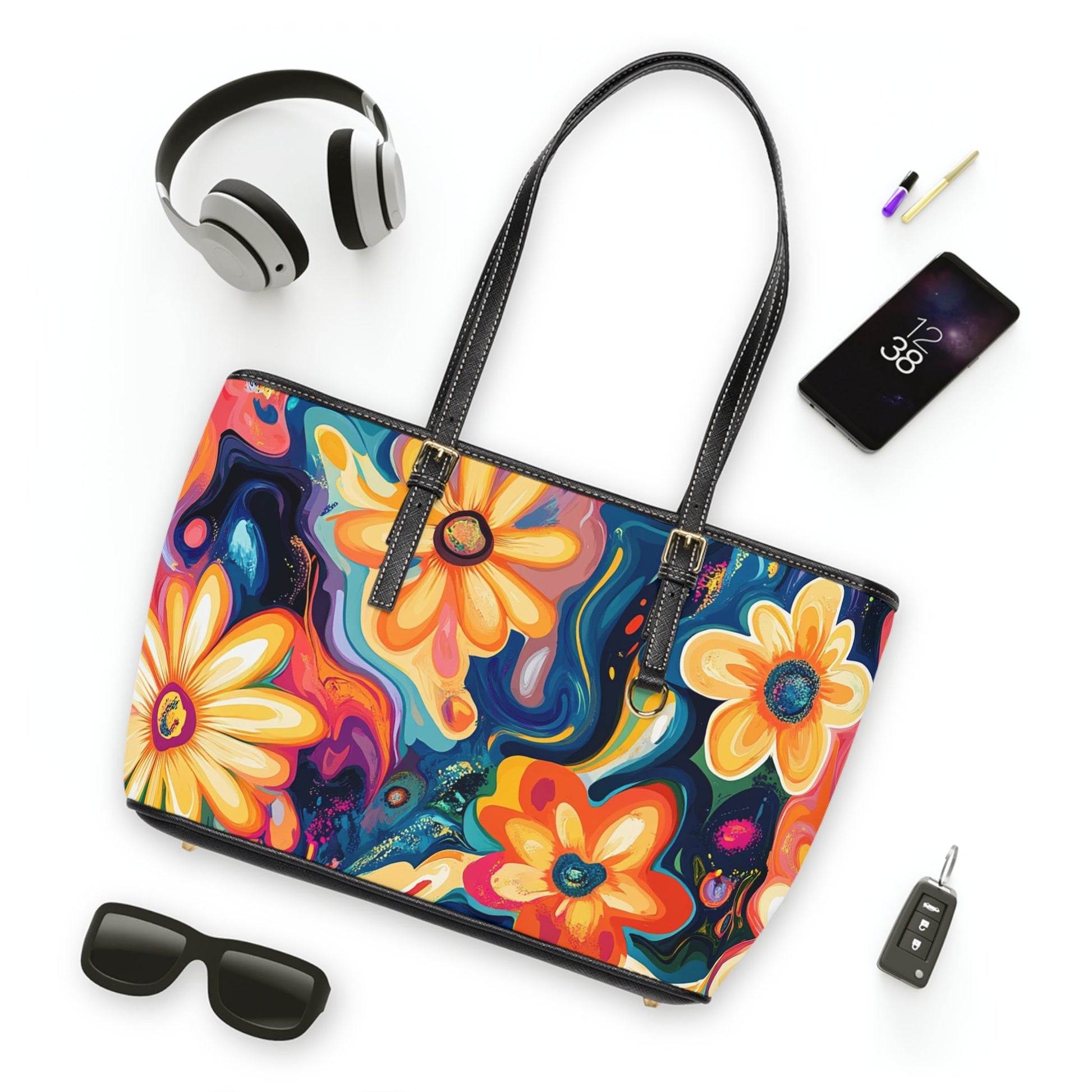 PU Leather Shoulder Bag, Artsulli - Art is Long, Life is Short, Bags, , , , , , , 