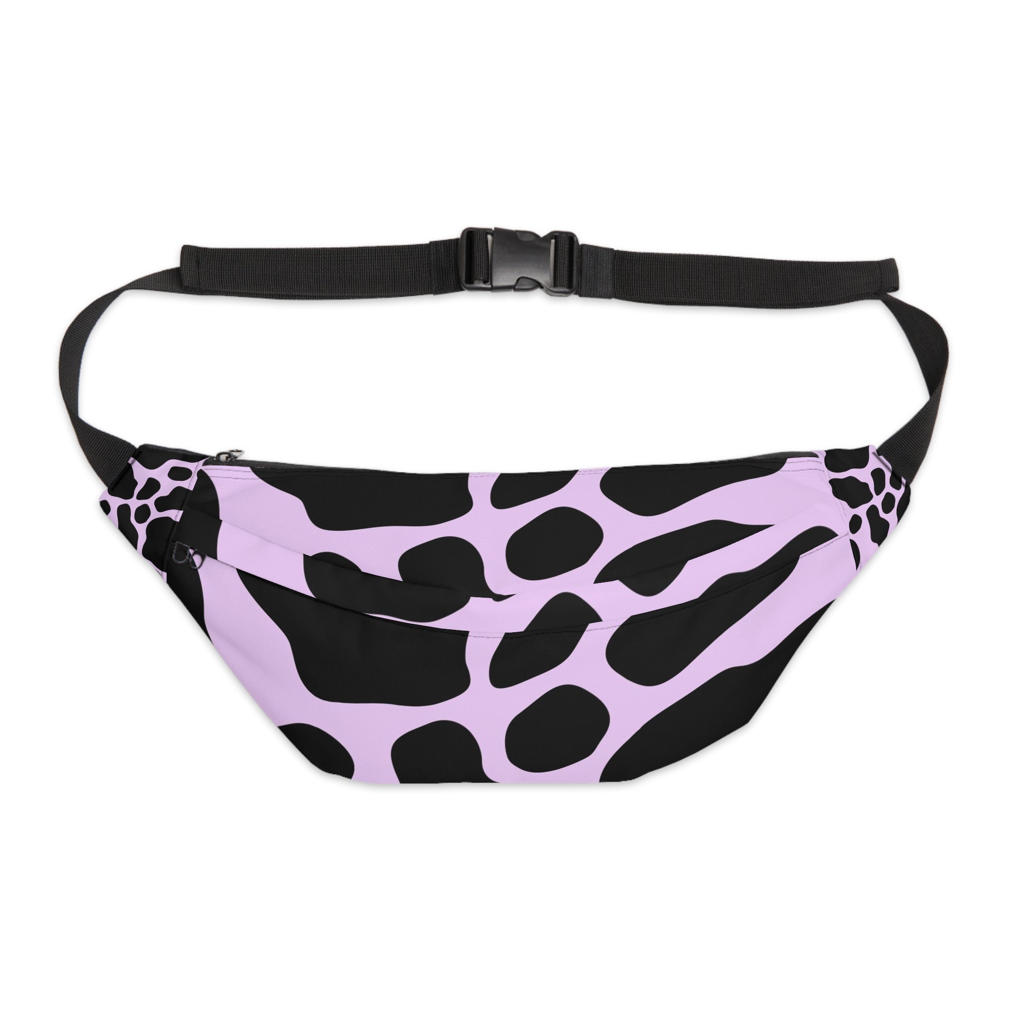 Purple and Black Abstract Animal Fanny Pack, Artsulli - Art is Long, Life is Short, Bags, Size, 8" × 9" × 4'', , , , , 17150549103421319543