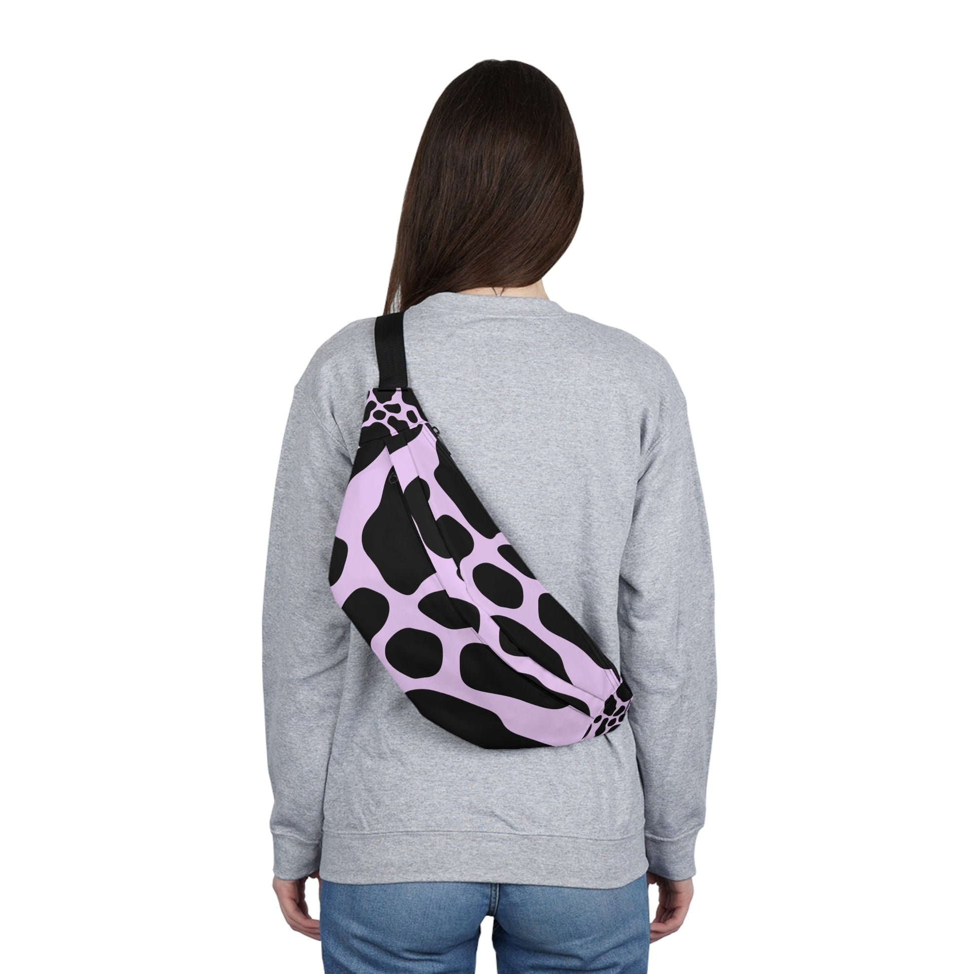 Purple and Black Abstract Animal Fanny Pack, Artsulli - Art is Long, Life is Short, Bags, , , , , , , 