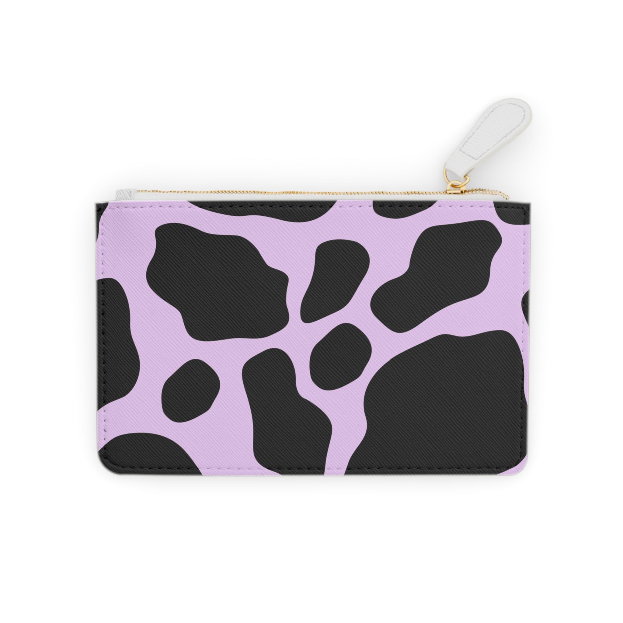 Purple and Black Cow Print Clutch Bag, Artsulli - Art is Long, Life is Short, Bags, Size, 6.3” x 4”, Color, White, , , 29722146118893923912
