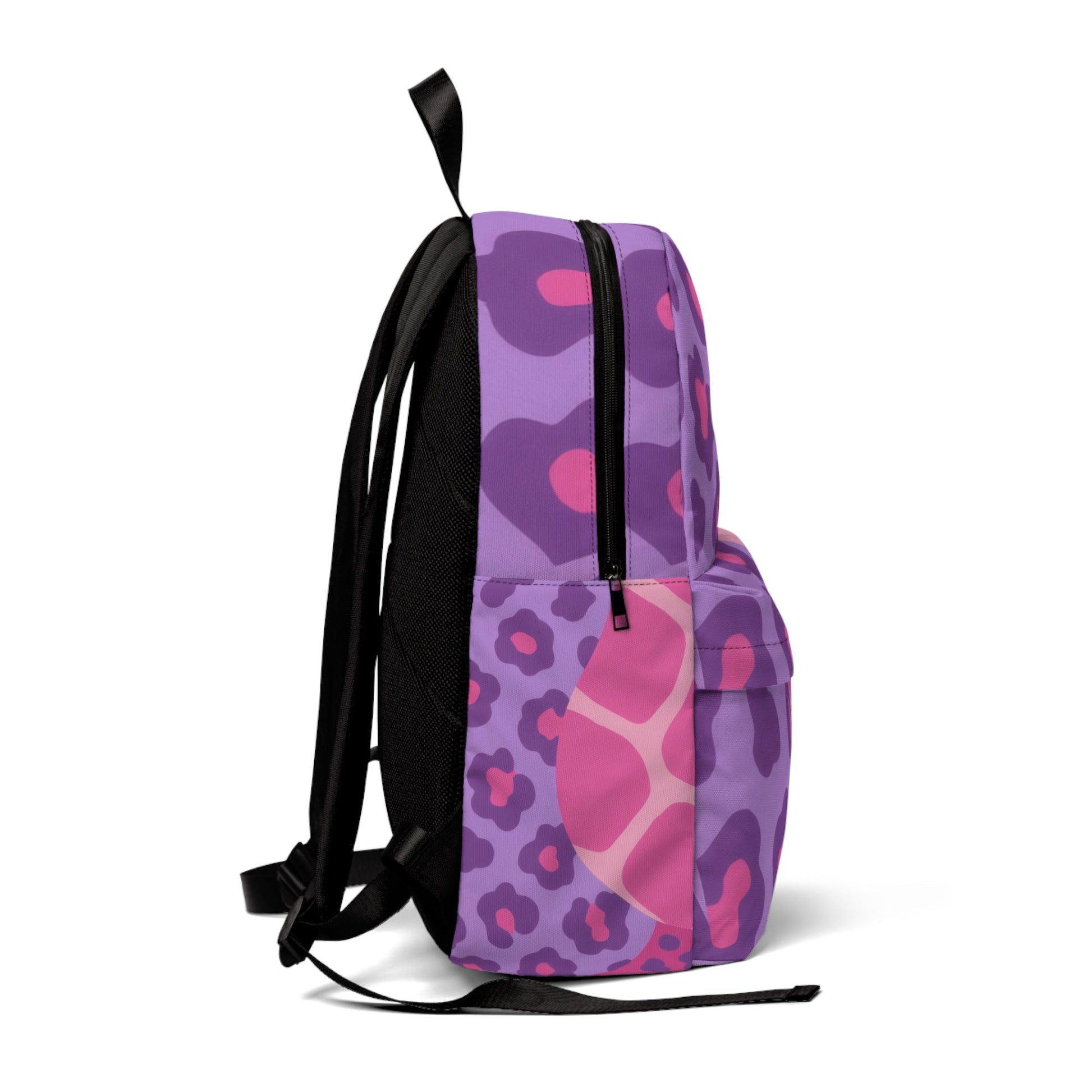 Purple and Pink Animal Print Backpack, Artsulli - Art is Long, Life is Short, Bags, , , , , , , 