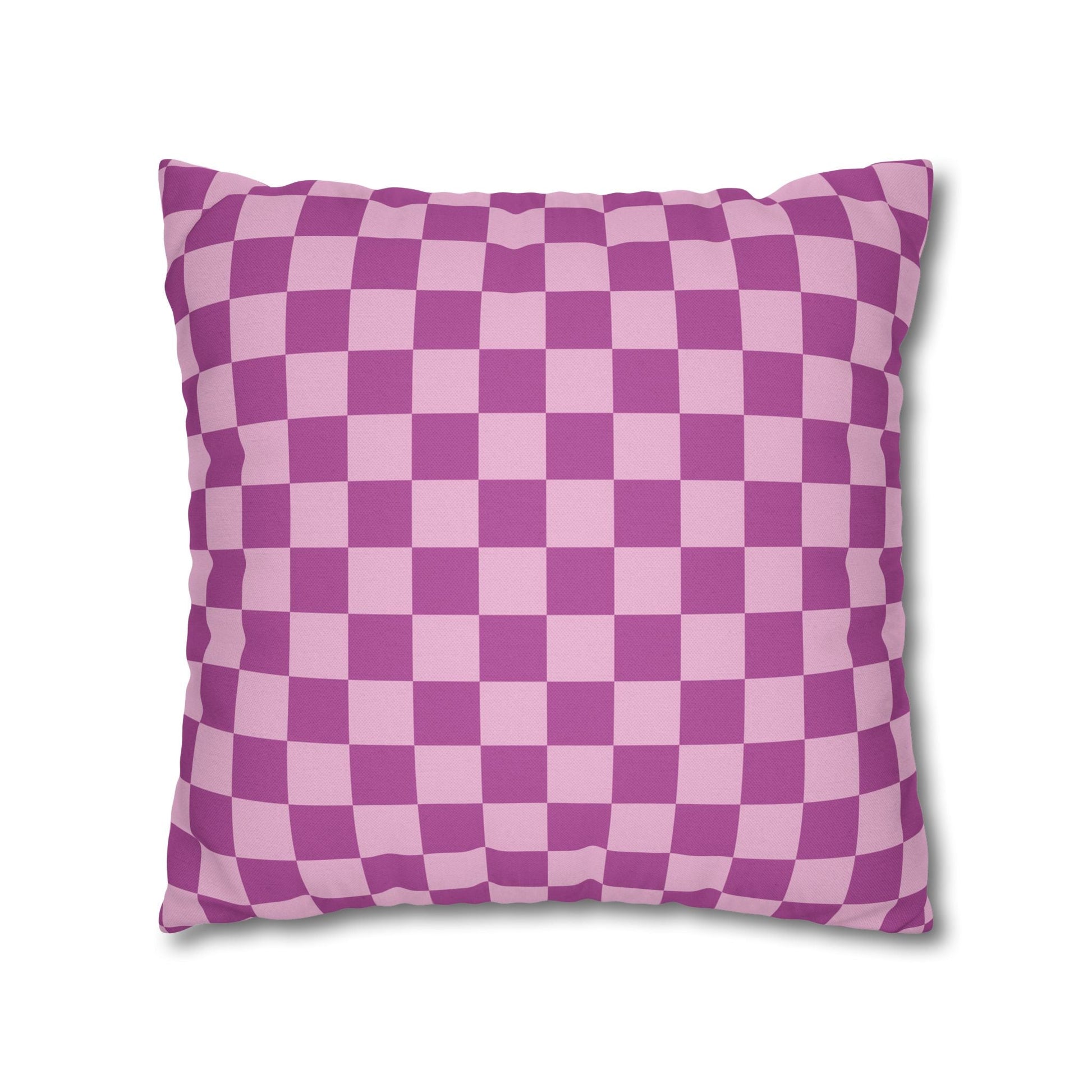 Purple and Pink Checkered Throw Pillow, Artsulli - Art is Long, Life is Short, Home Decor, , , , , , , 
