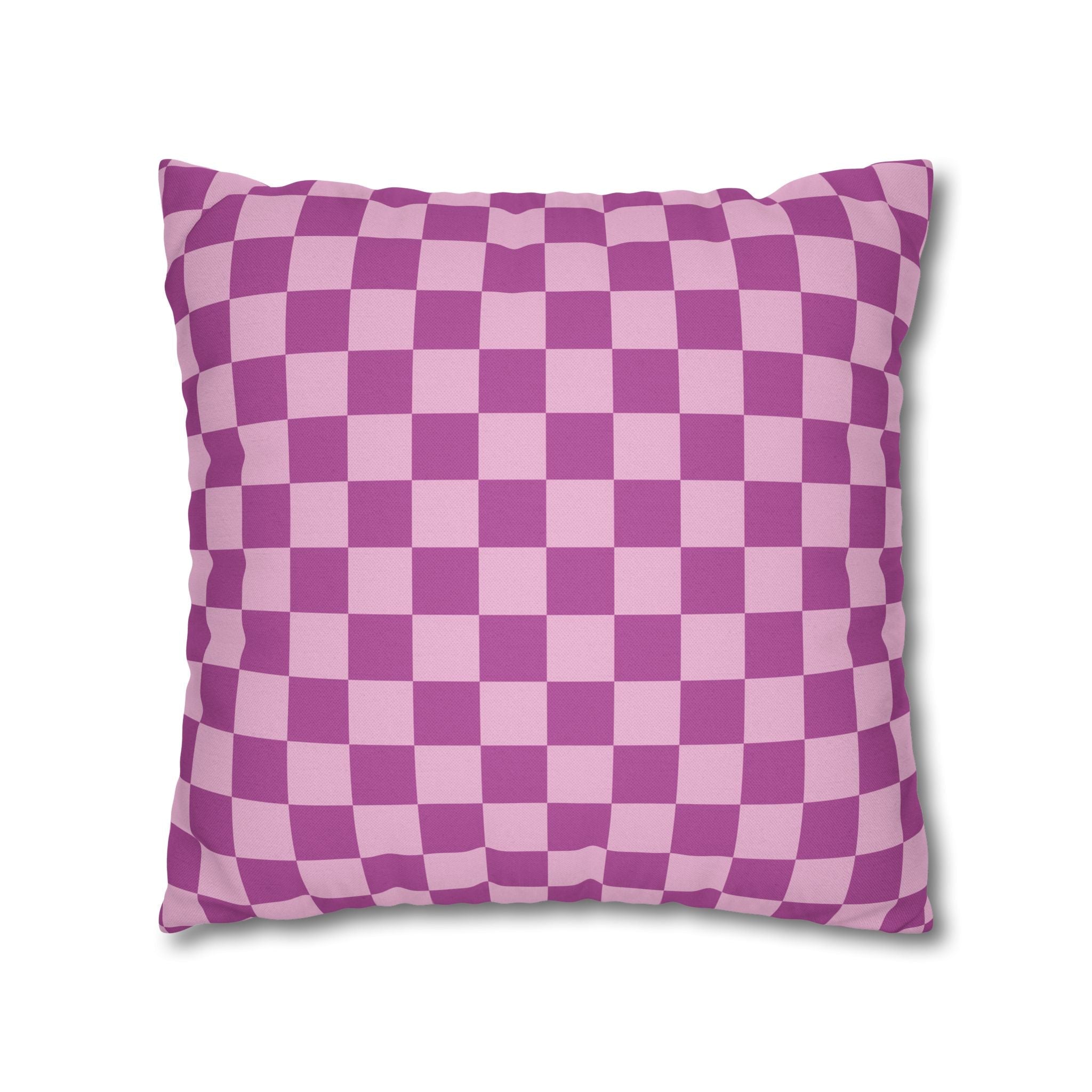 Purple and Pink Checkered Throw Pillow, Artsulli - Art is Long, Life is Short, Home Decor, , , , , , , 
