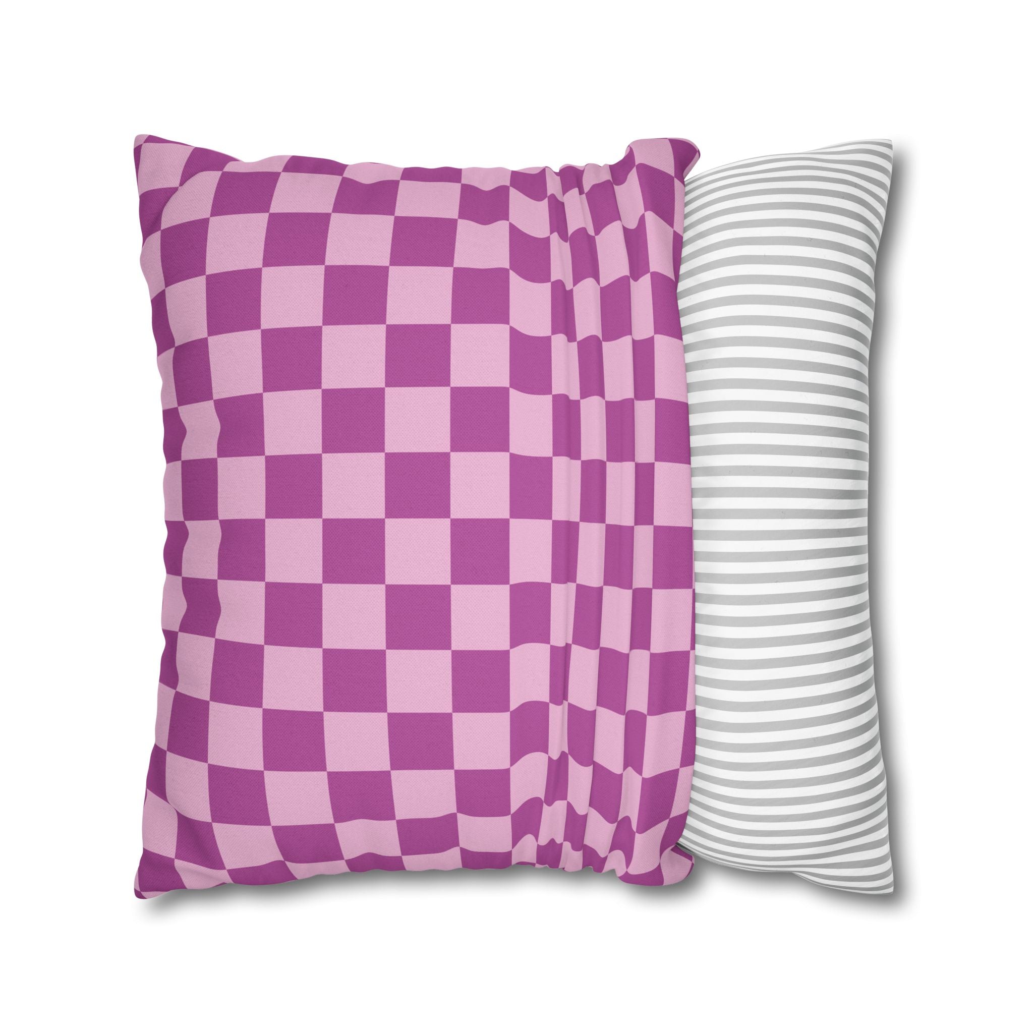 Purple and Pink Checkered Throw Pillow, Artsulli - Art is Long, Life is Short, Home Decor, , , , , , , 