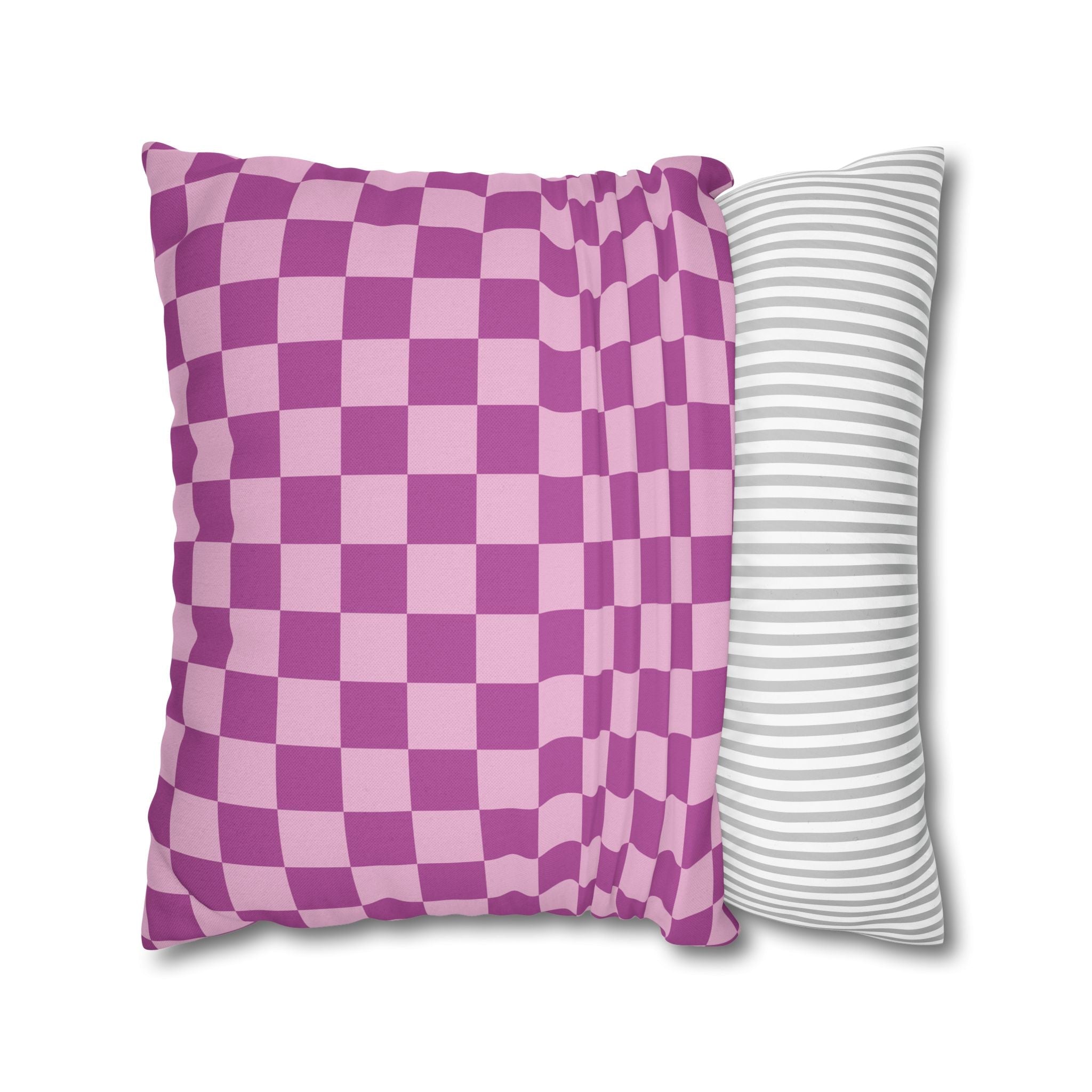 Purple and Pink Checkered Throw Pillow, Artsulli - Art is Long, Life is Short, Home Decor, , , , , , , 