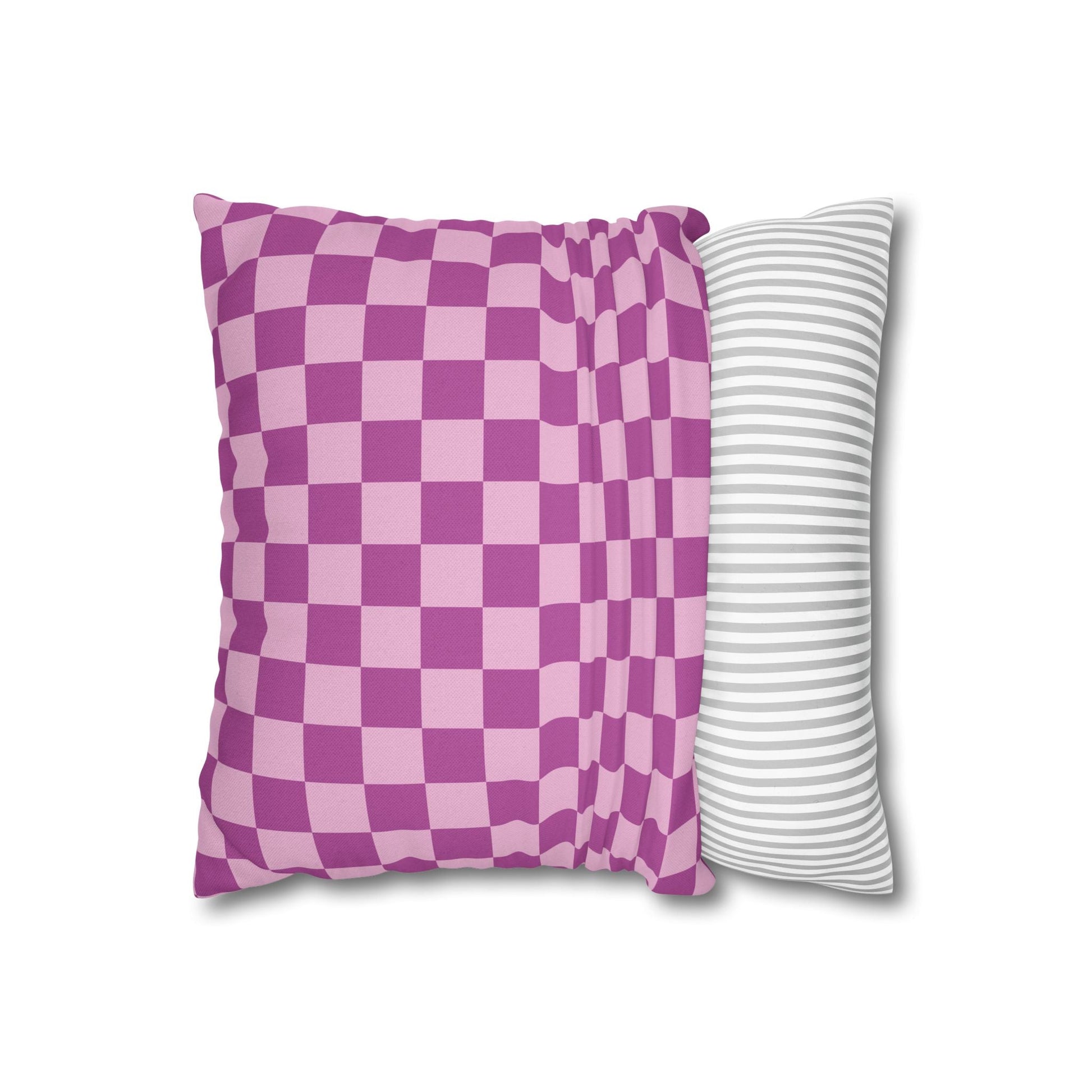 Purple and Pink Checkered Throw Pillow, Artsulli - Art is Long, Life is Short, Home Decor, , , , , , , 