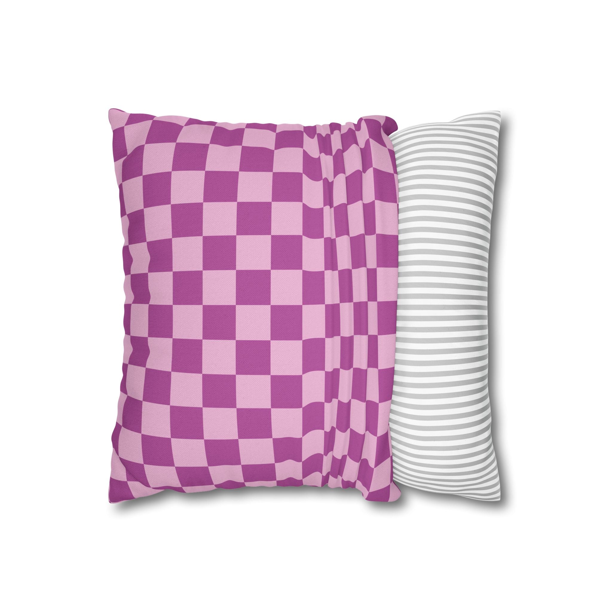Purple and Pink Checkered Throw Pillow, Artsulli - Art is Long, Life is Short, Home Decor, , , , , , , 