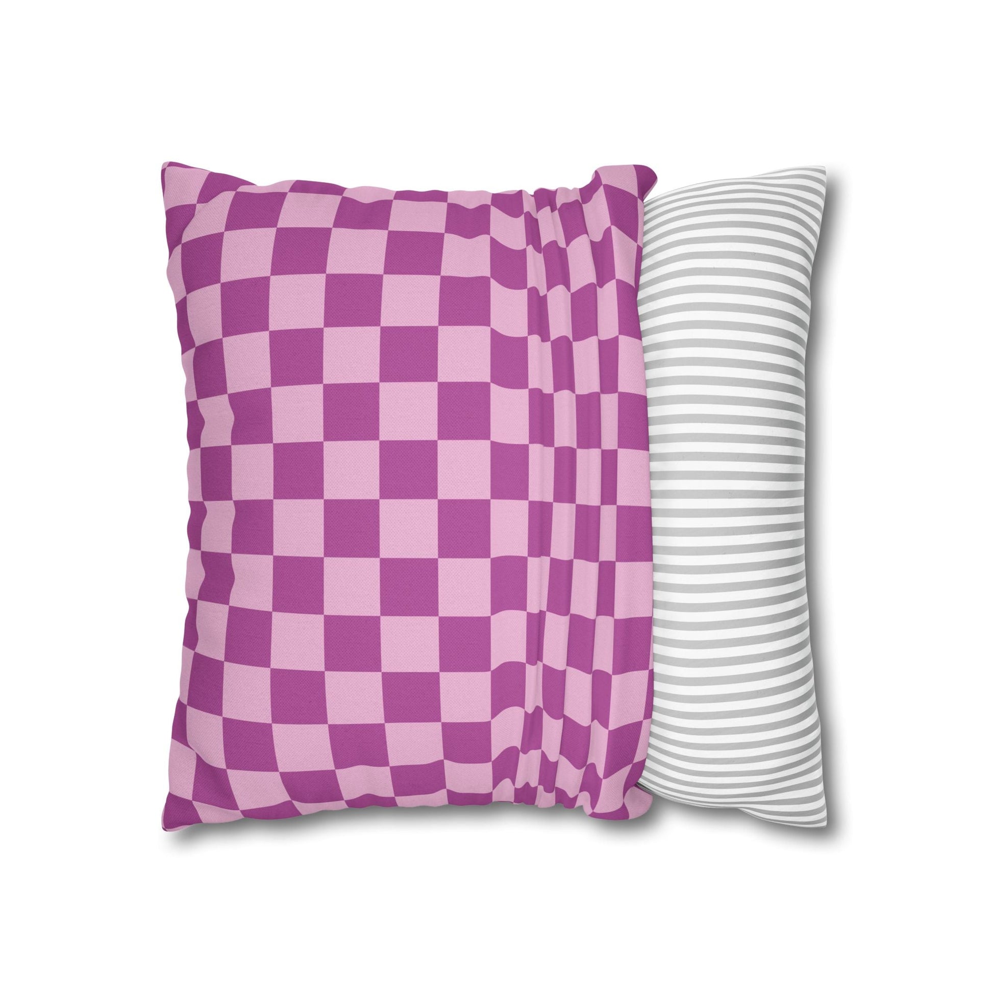 Purple and Pink Checkered Throw Pillow, Artsulli - Art is Long, Life is Short, Home Decor, , , , , , , 