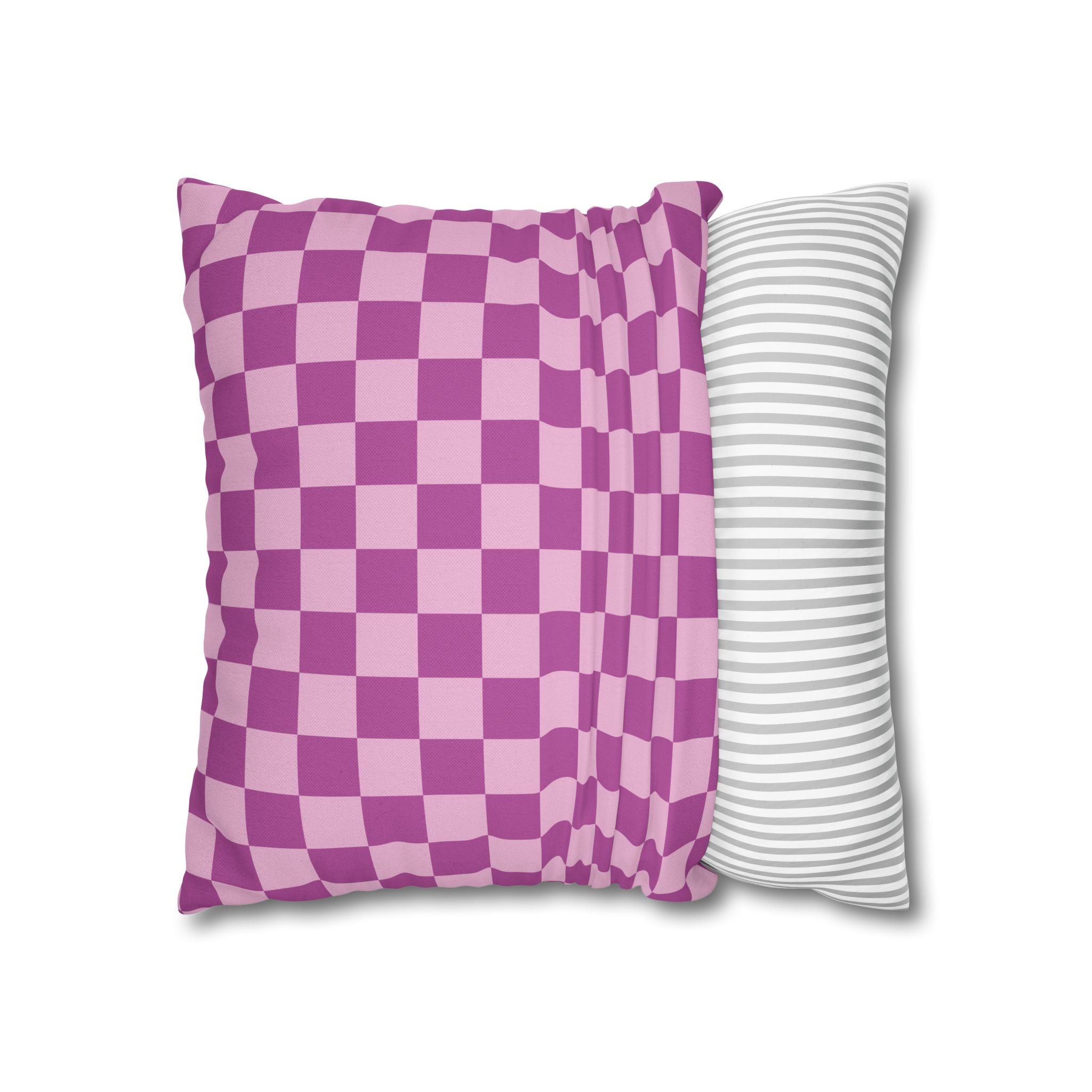 Purple and Pink Checkered Throw Pillow, Artsulli - Art is Long, Life is Short, Home Decor, , , , , , , 