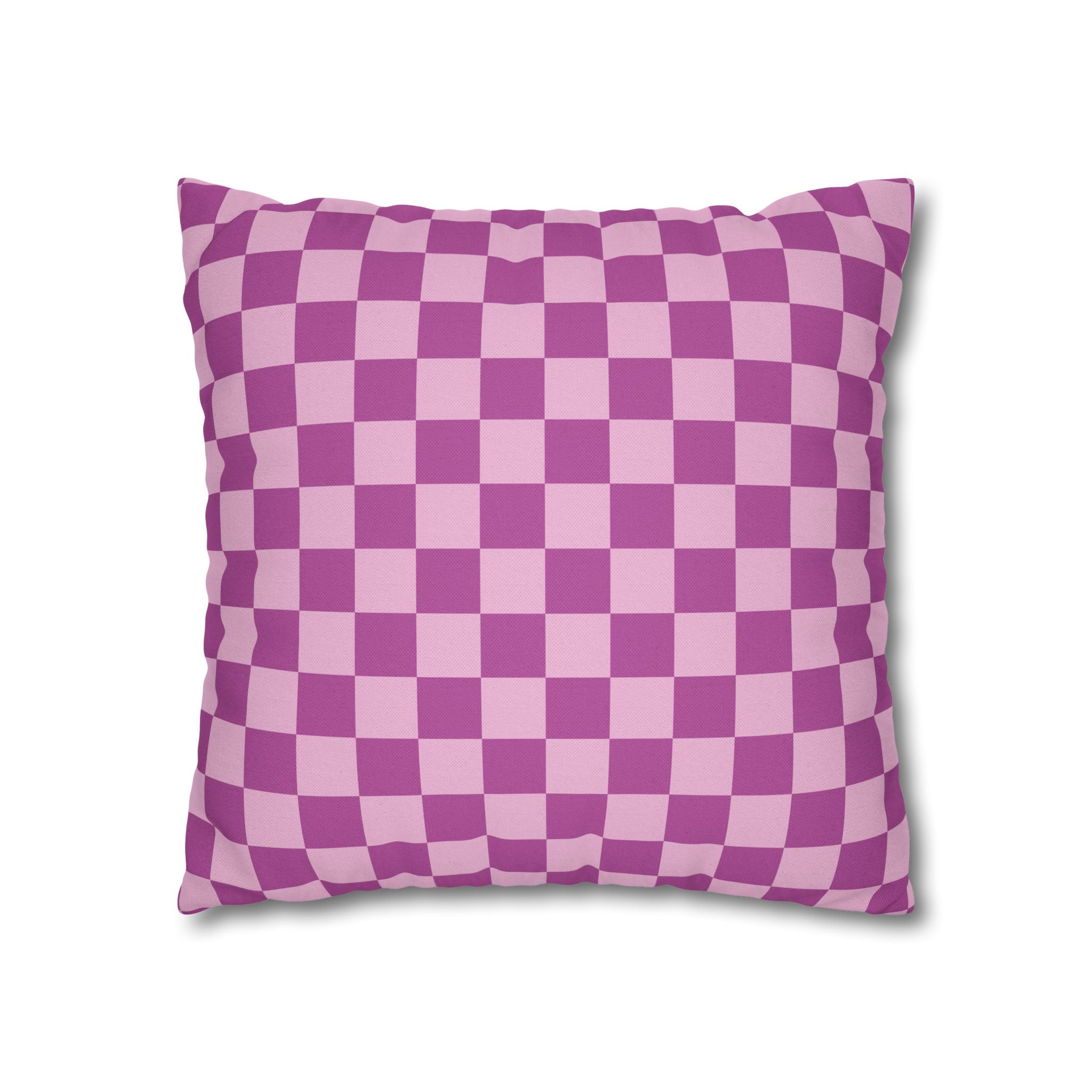 Purple and Pink Checkered Throw Pillow, Artsulli - Art is Long, Life is Short, Home Decor, , , , , , , 
