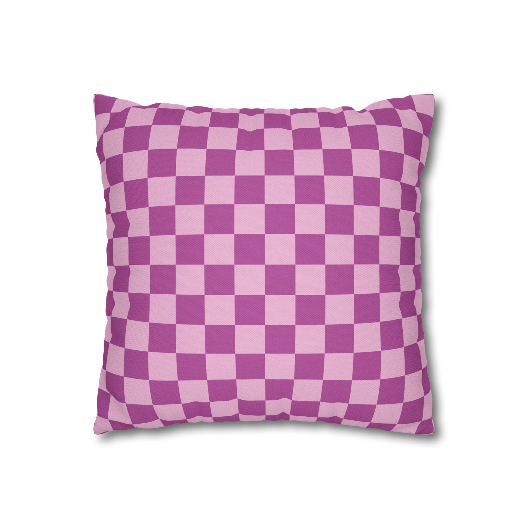 Purple and Pink Checkered Throw Pillow, Artsulli - Art is Long, Life is Short, Home Decor, , , , , , , 
