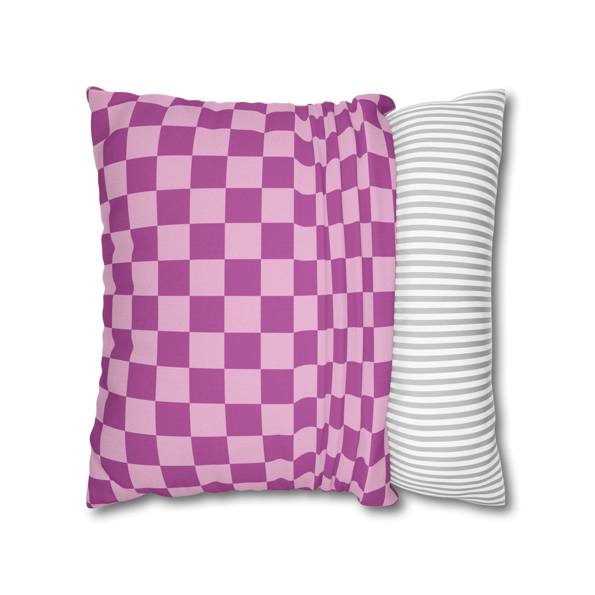 Purple and Pink Checkered Throw Pillow, Artsulli - Art is Long, Life is Short, Home Decor, , , , , , , 