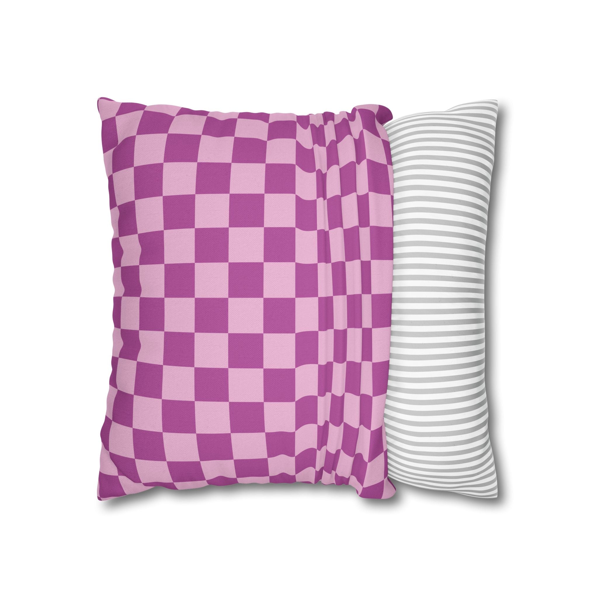 Purple and Pink Checkered Throw Pillow, Artsulli - Art is Long, Life is Short, Home Decor, , , , , , , 