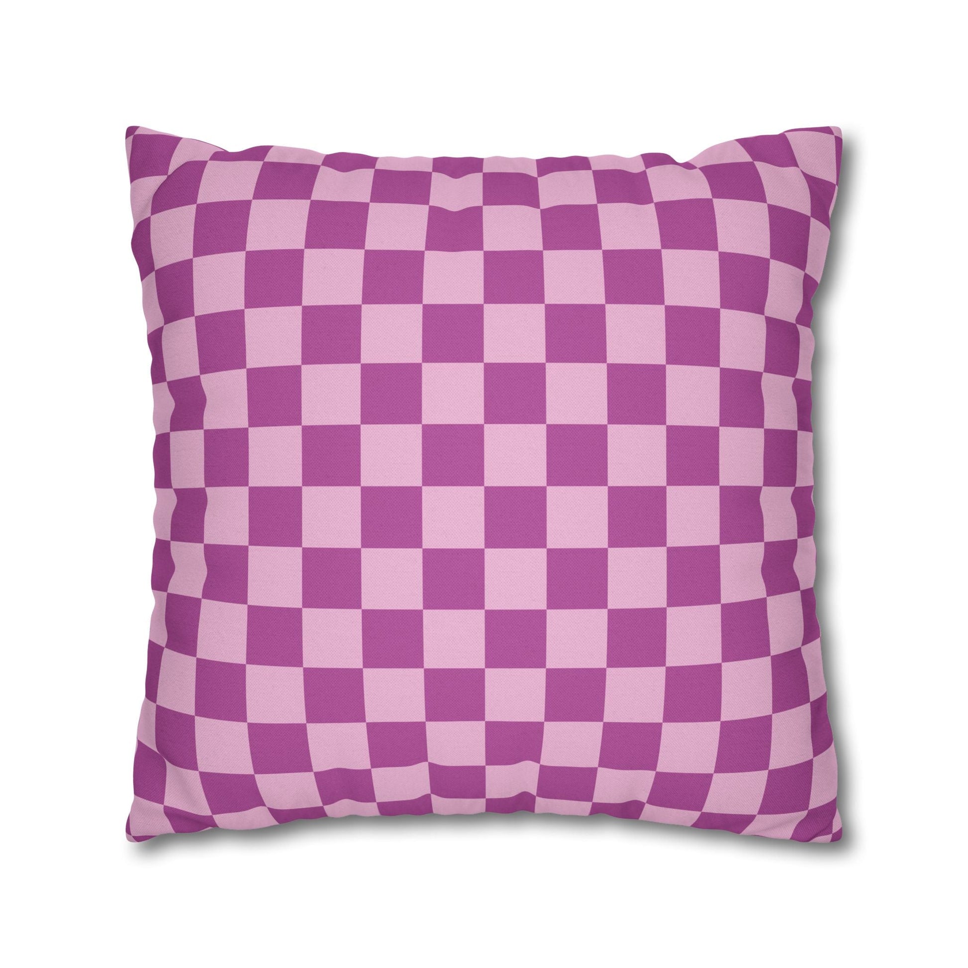 Purple and Pink Checkered Throw Pillow, Artsulli - Art is Long, Life is Short, Home Decor, , , , , , , 