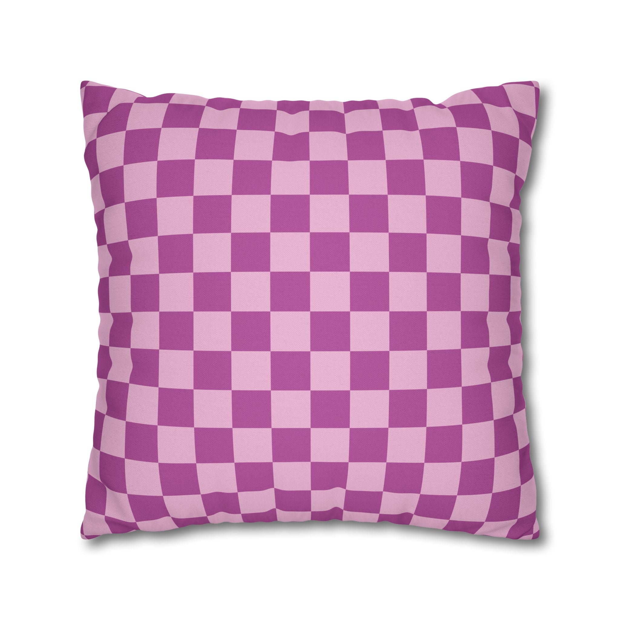 Purple and Pink Checkered Throw Pillow, Artsulli - Art is Long, Life is Short, Home Decor, , , , , , , 