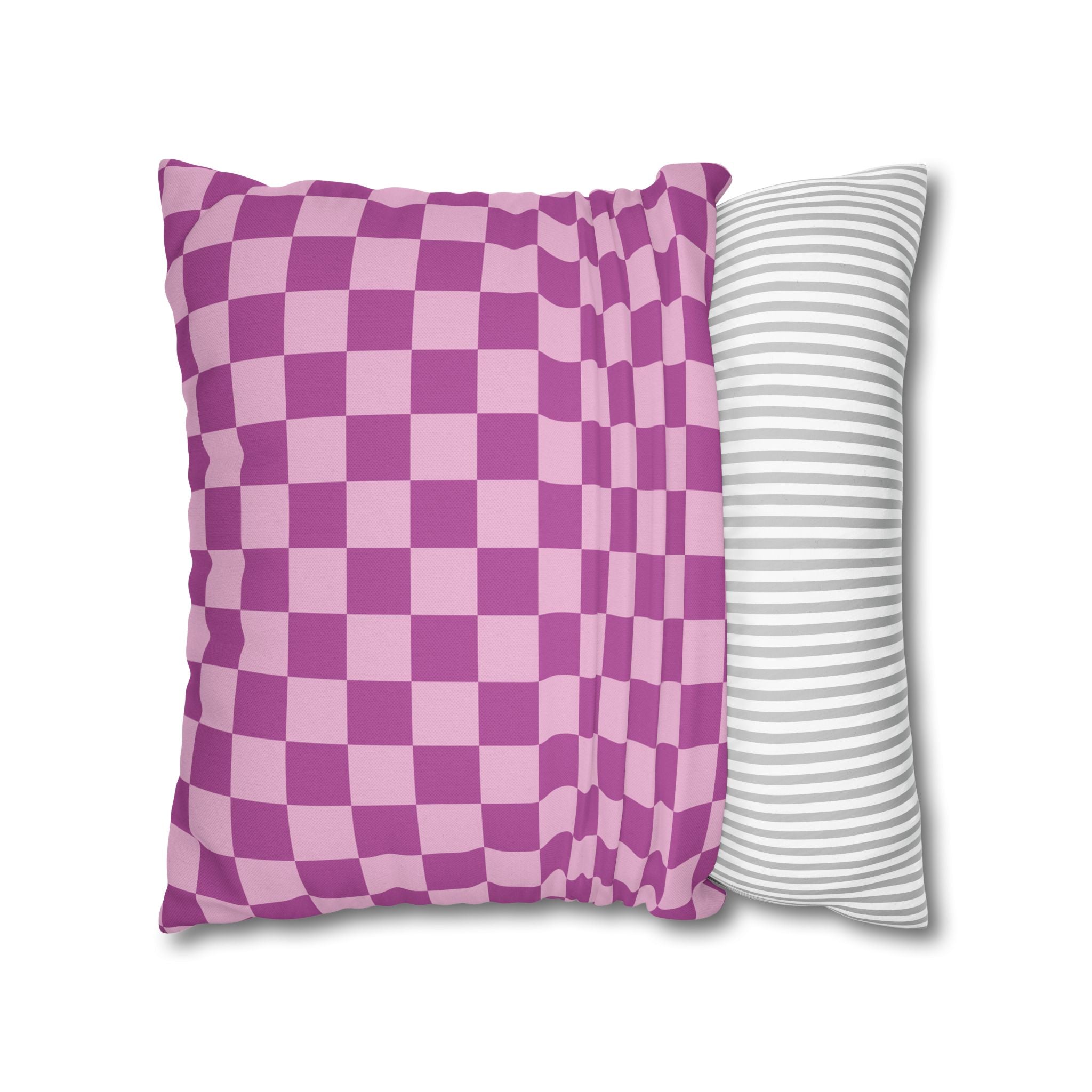 Purple and Pink Checkered Throw Pillow, Artsulli - Art is Long, Life is Short, Home Decor, , , , , , , 