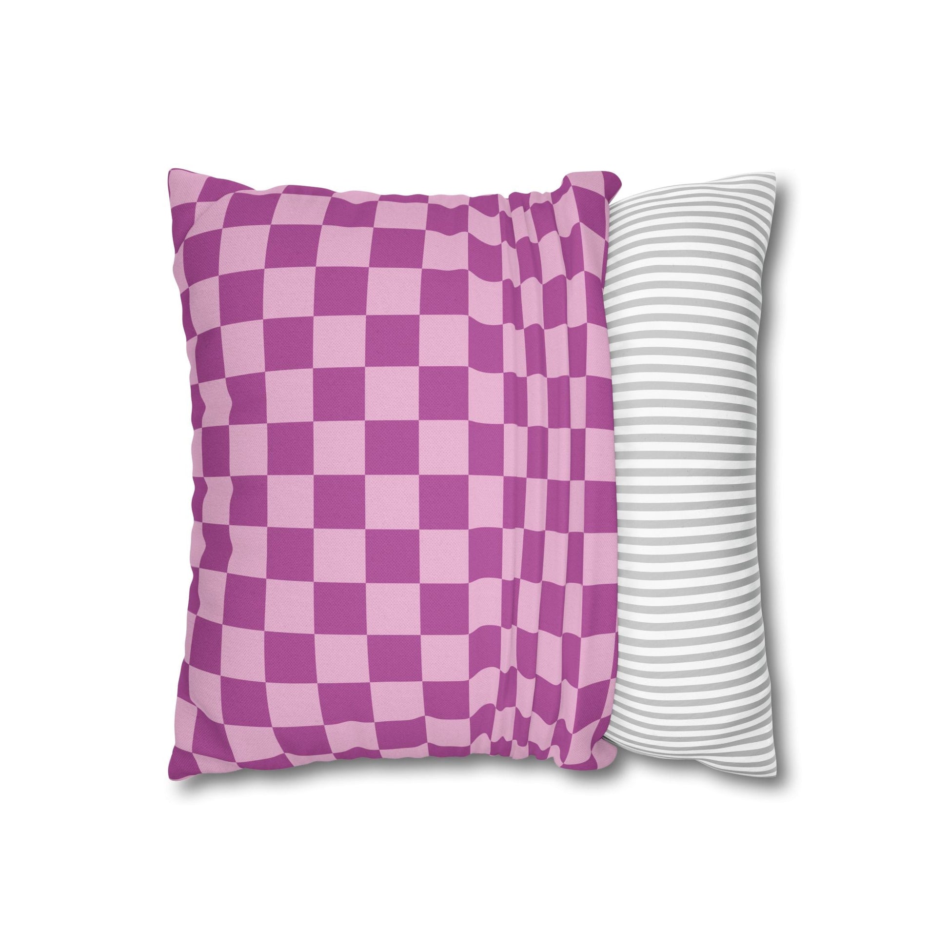 Purple and Pink Checkered Throw Pillow, Artsulli - Art is Long, Life is Short, Home Decor, , , , , , , 