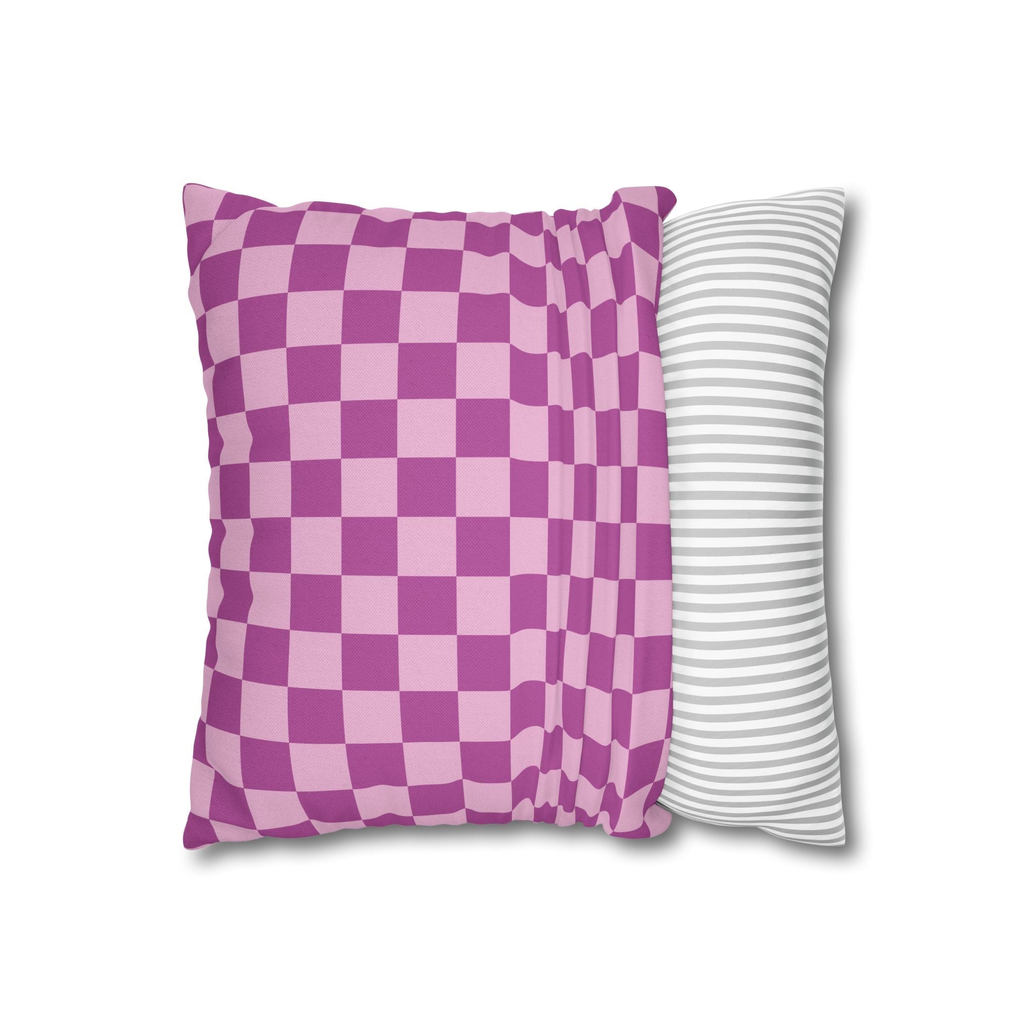 Purple and Pink Checkered Throw Pillow, Artsulli - Art is Long, Life is Short, Home Decor, , , , , , , 