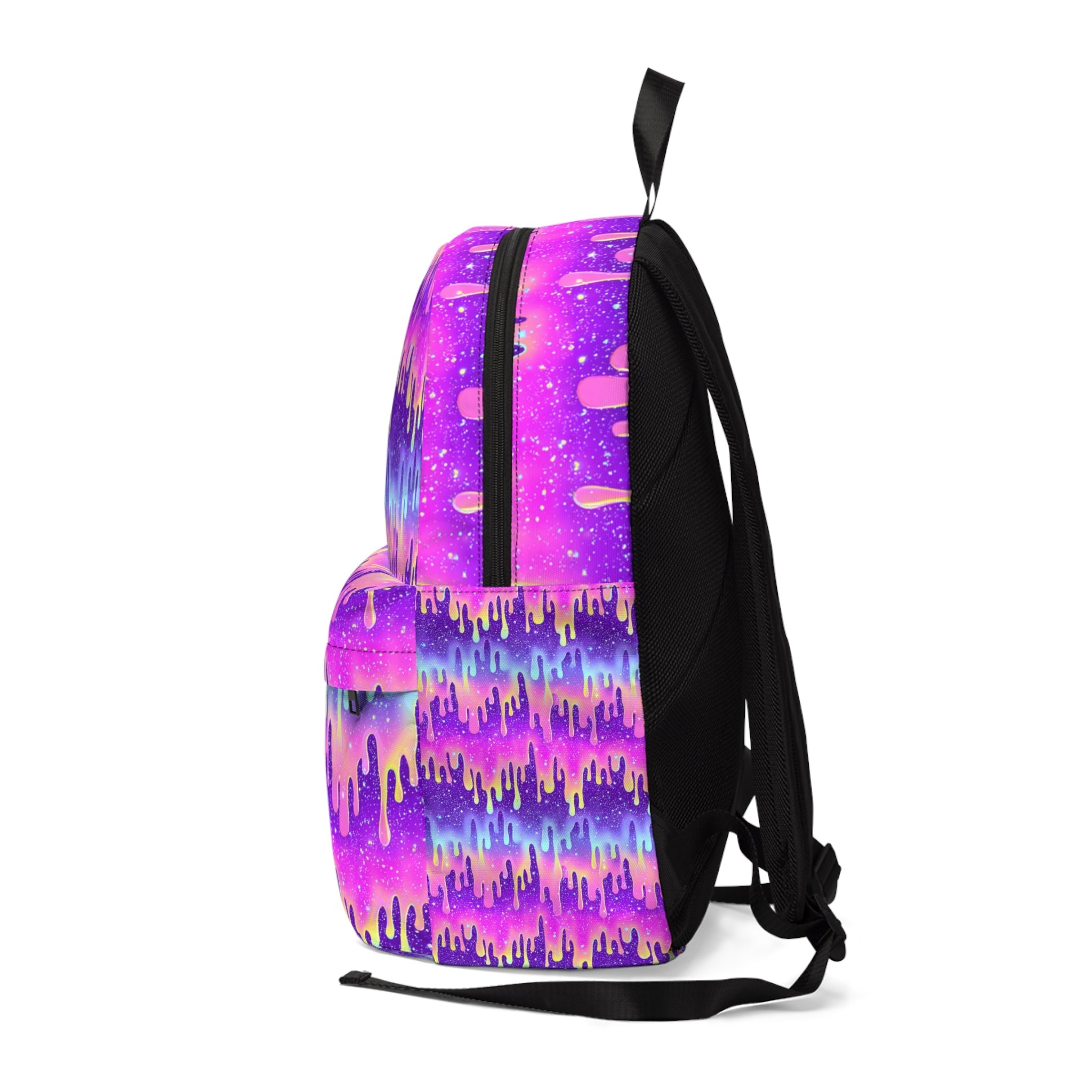 Purple and Pink Galaxy Drip Backpack, Artsulli - Art is Long, Life is Short, Bags, , , , , , , 