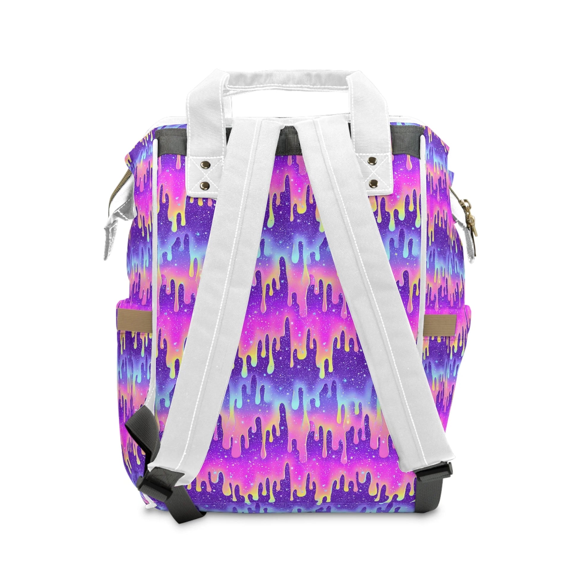JAKKOUTTHEBXX Purple and Pink Galaxy Drip Diaper Backpack 2025