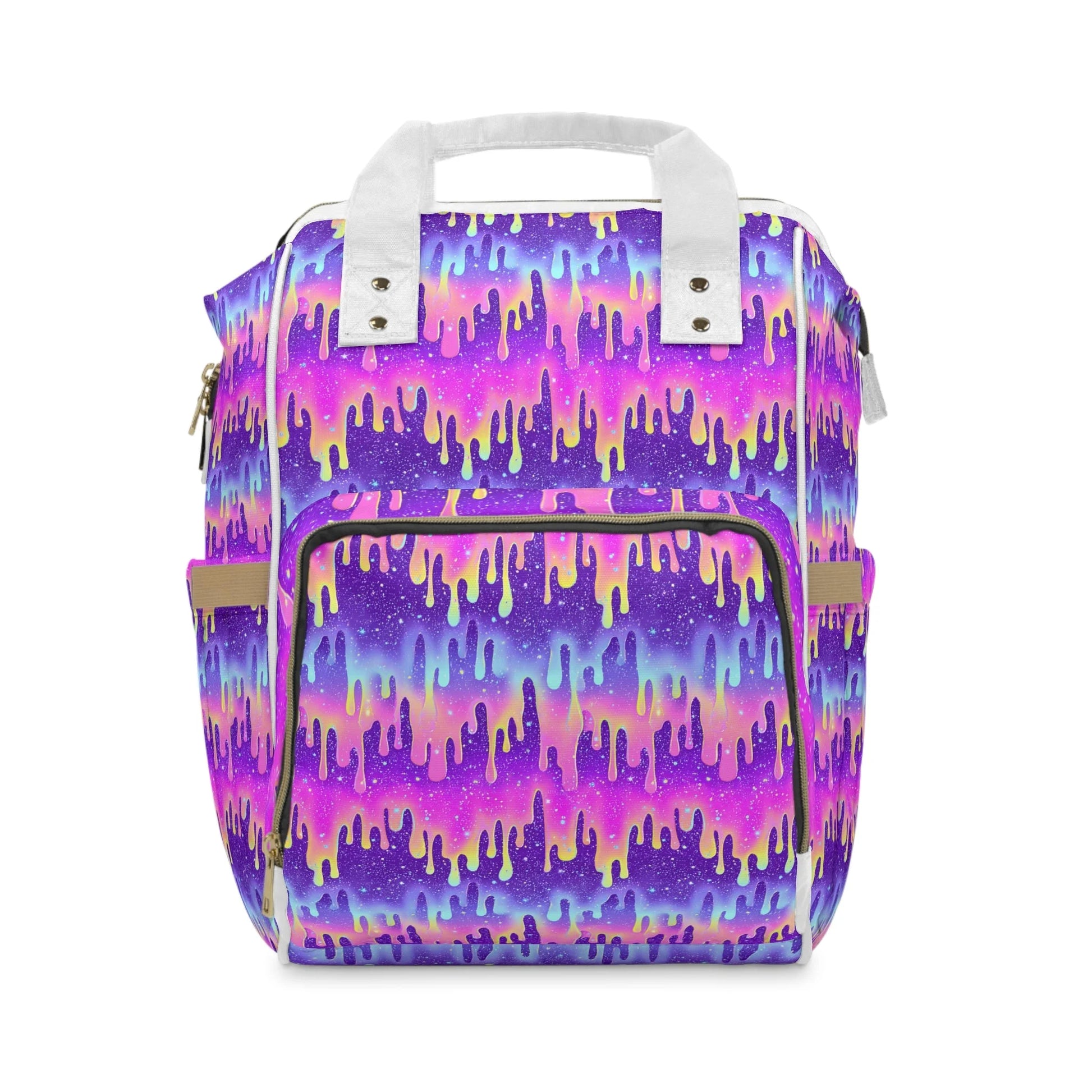 JAKKOUTTHEBXX Purple and Pink Galaxy Drip Diaper Backpack 2025