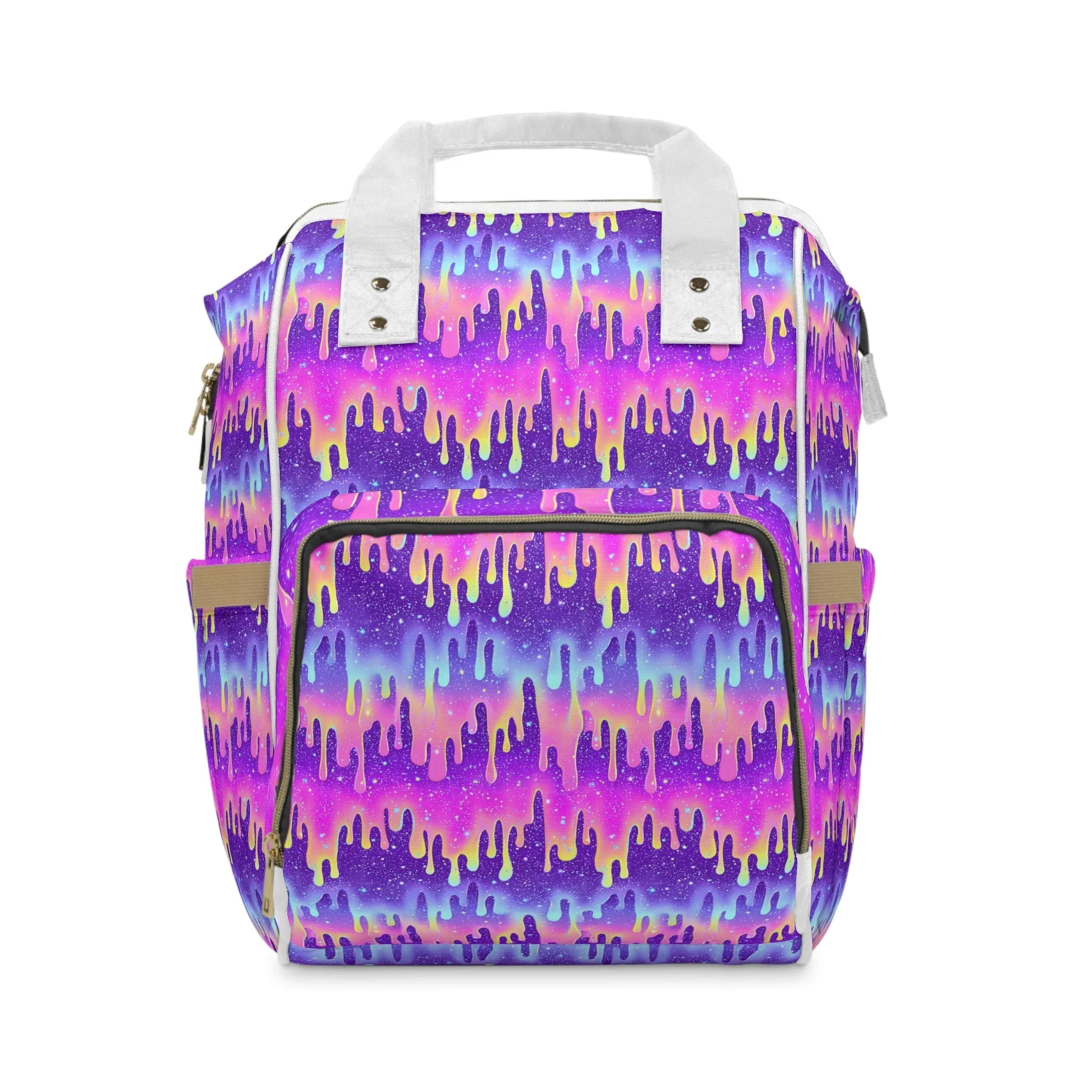 JAKKOUTTHEBXX Purple and Pink Galaxy Drip Diaper Backpack 2025