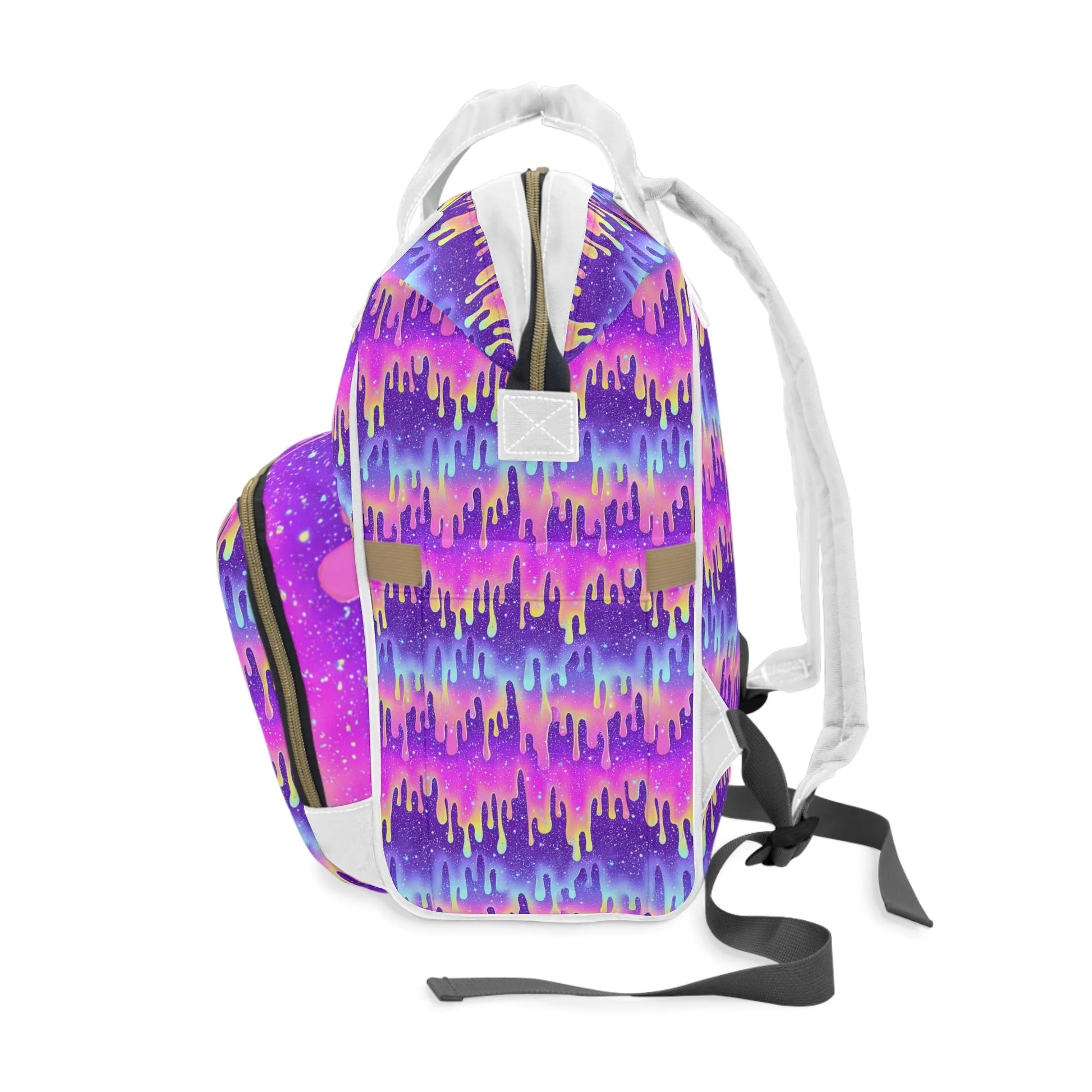 JAKKOUTTHEBXX Purple and Pink Galaxy Drip Diaper Backpack 2025
