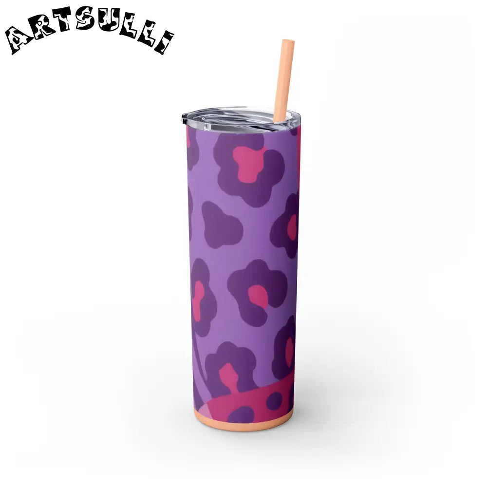 Purple and Pink Leopard Skinny Tumbler, Artsulli - Art is Long, Life is Short, Mug, , , , , , , 