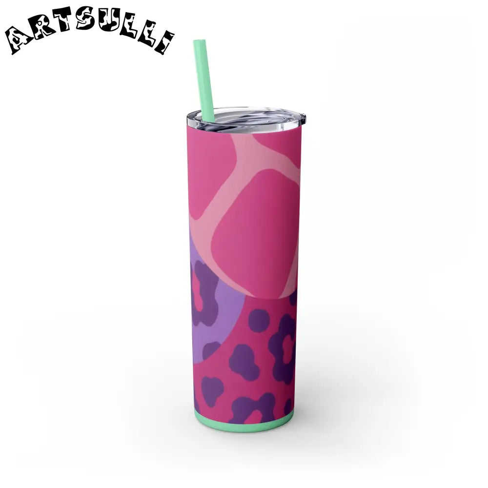Purple and Pink Leopard Skinny Tumbler, Artsulli - Art is Long, Life is Short, Mug, , , , , , , 