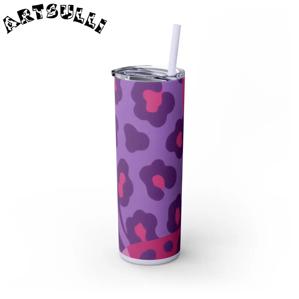 Purple and Pink Leopard Skinny Tumbler, Artsulli - Art is Long, Life is Short, Mug, , , , , , , 