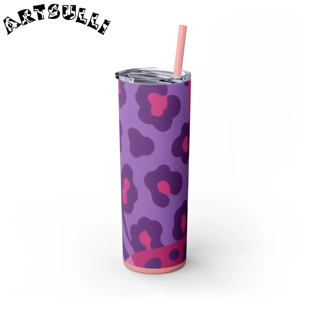 Purple and Pink Leopard Skinny Tumbler, Artsulli - Art is Long, Life is Short, Mug, , , , , , , 