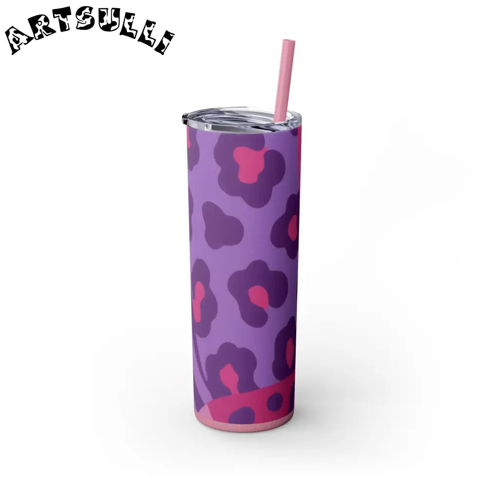 Purple and Pink Leopard Skinny Tumbler, Artsulli - Art is Long, Life is Short, Mug, , , , , , , 