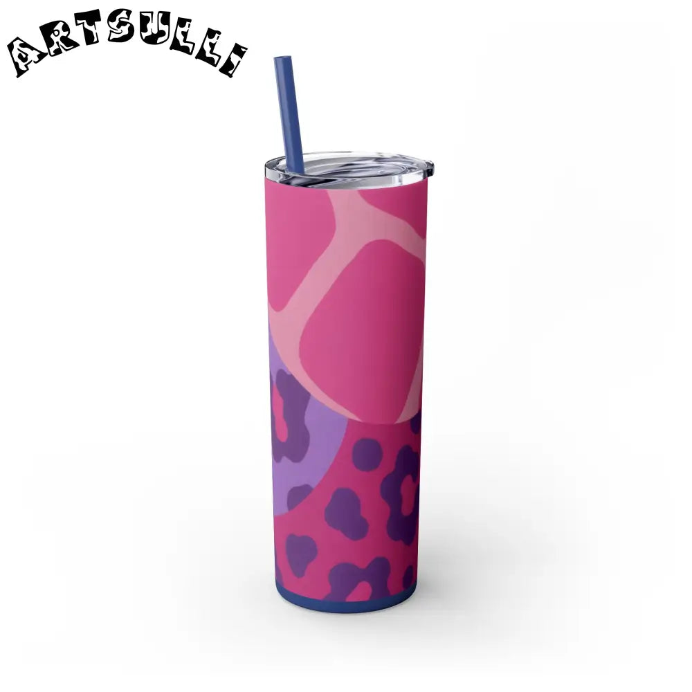 Purple and Pink Leopard Skinny Tumbler, Artsulli - Art is Long, Life is Short, Mug, , , , , , , 