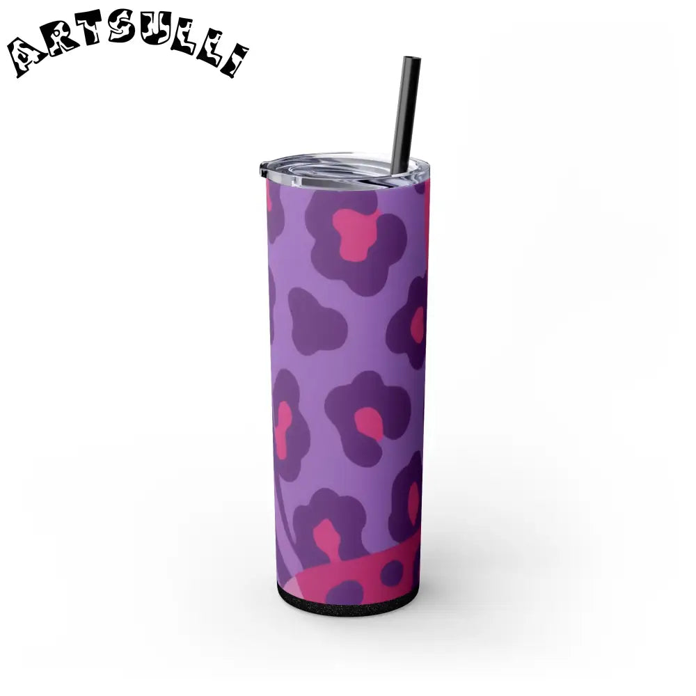 Purple and Pink Leopard Skinny Tumbler, Artsulli - Art is Long, Life is Short, Mug, , , , , , , 