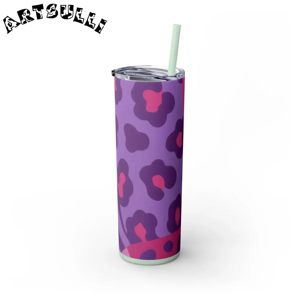 Purple and Pink Leopard Skinny Tumbler, Artsulli - Art is Long, Life is Short, Mug, , , , , , , 