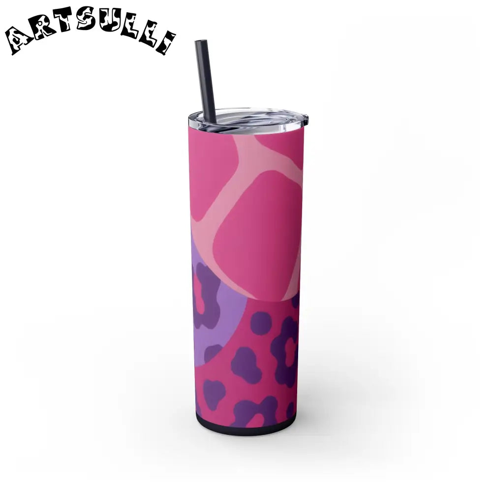 Purple and Pink Leopard Skinny Tumbler, Artsulli - Art is Long, Life is Short, Mug, , , , , , , 