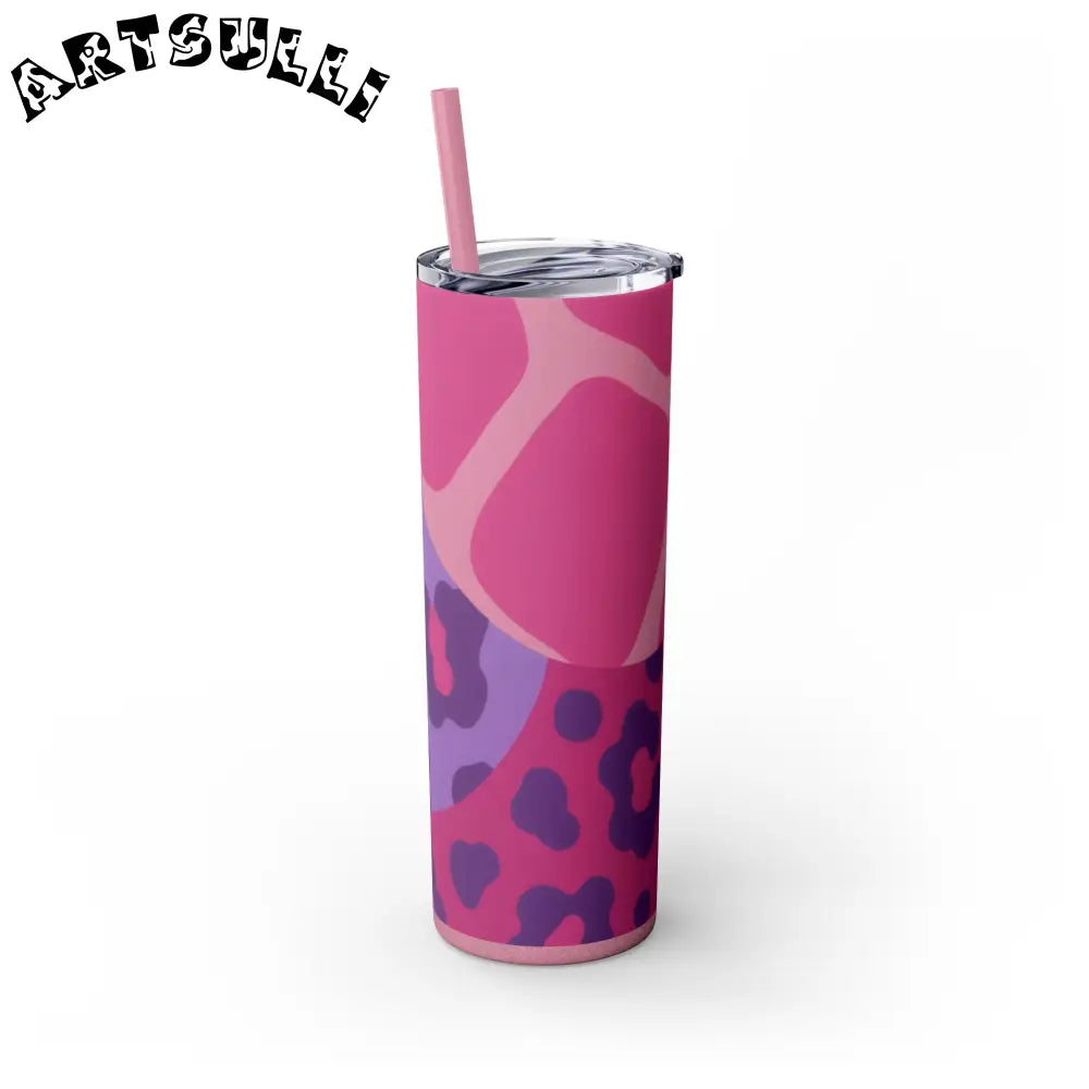 Purple and Pink Leopard Skinny Tumbler, Artsulli - Art is Long, Life is Short, Mug, , , , , , , 