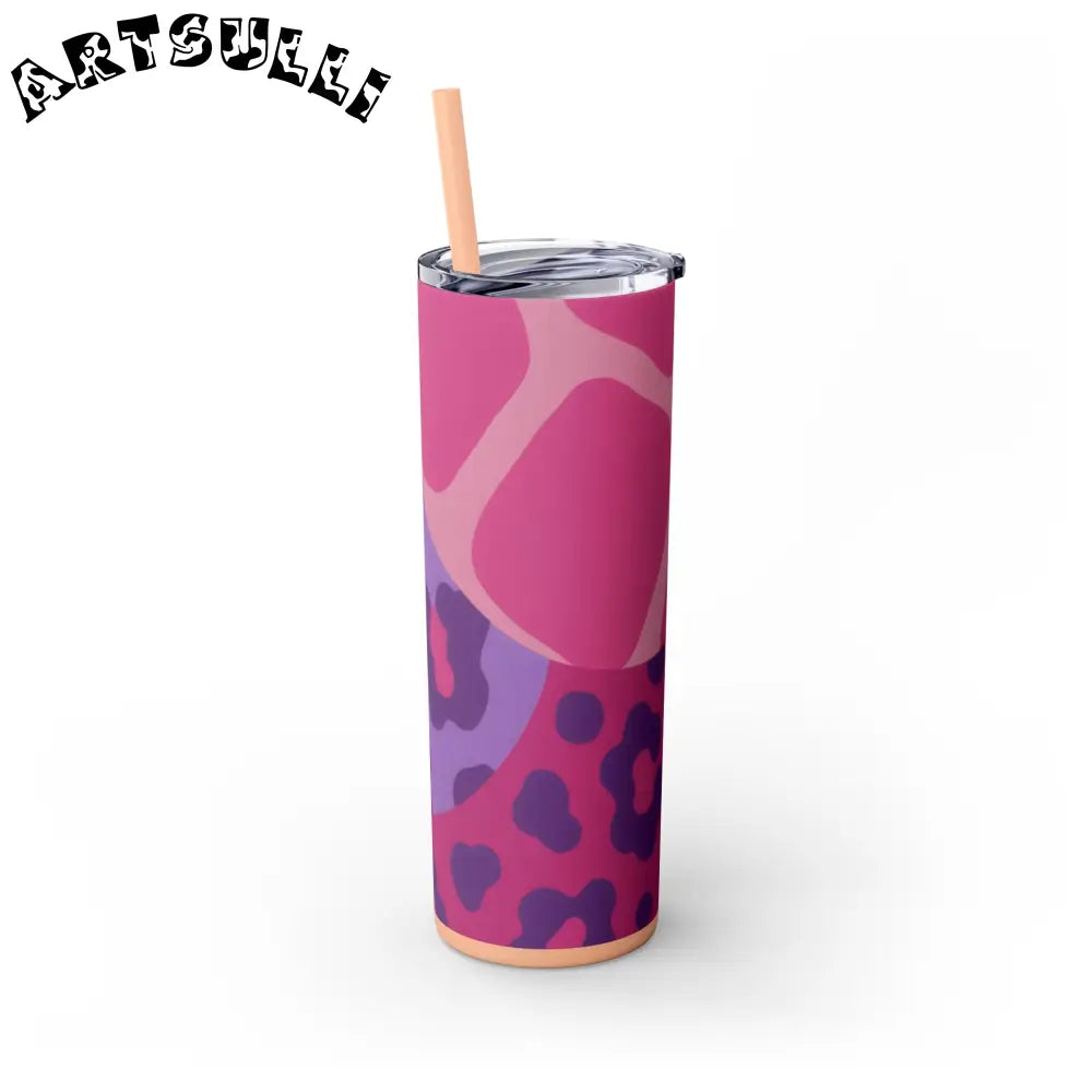 Purple and Pink Leopard Skinny Tumbler, Artsulli - Art is Long, Life is Short, Mug, , , , , , , 